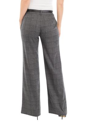 Womens Grey Wide-leg Pants