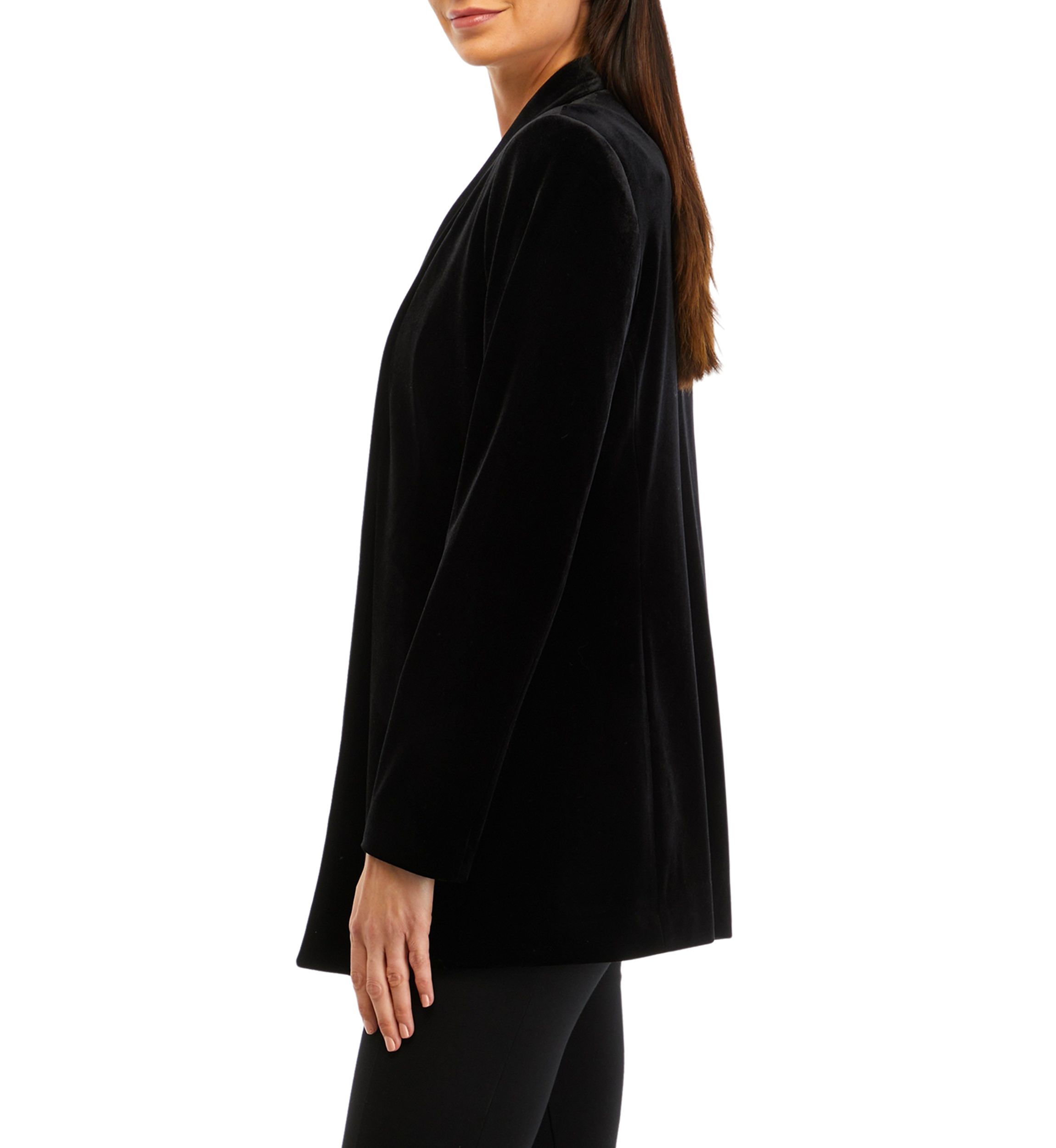 Womens Velvet Open Jacket