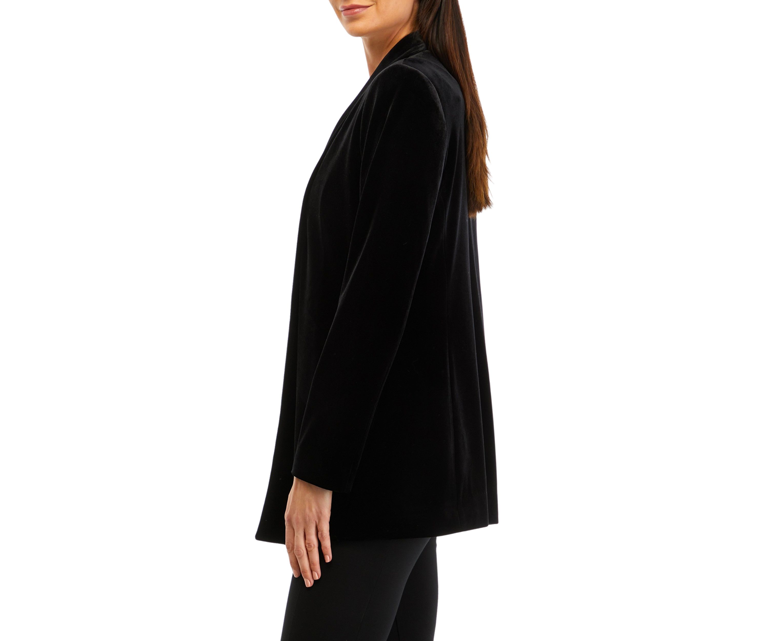 Womens Velvet Open Jacket