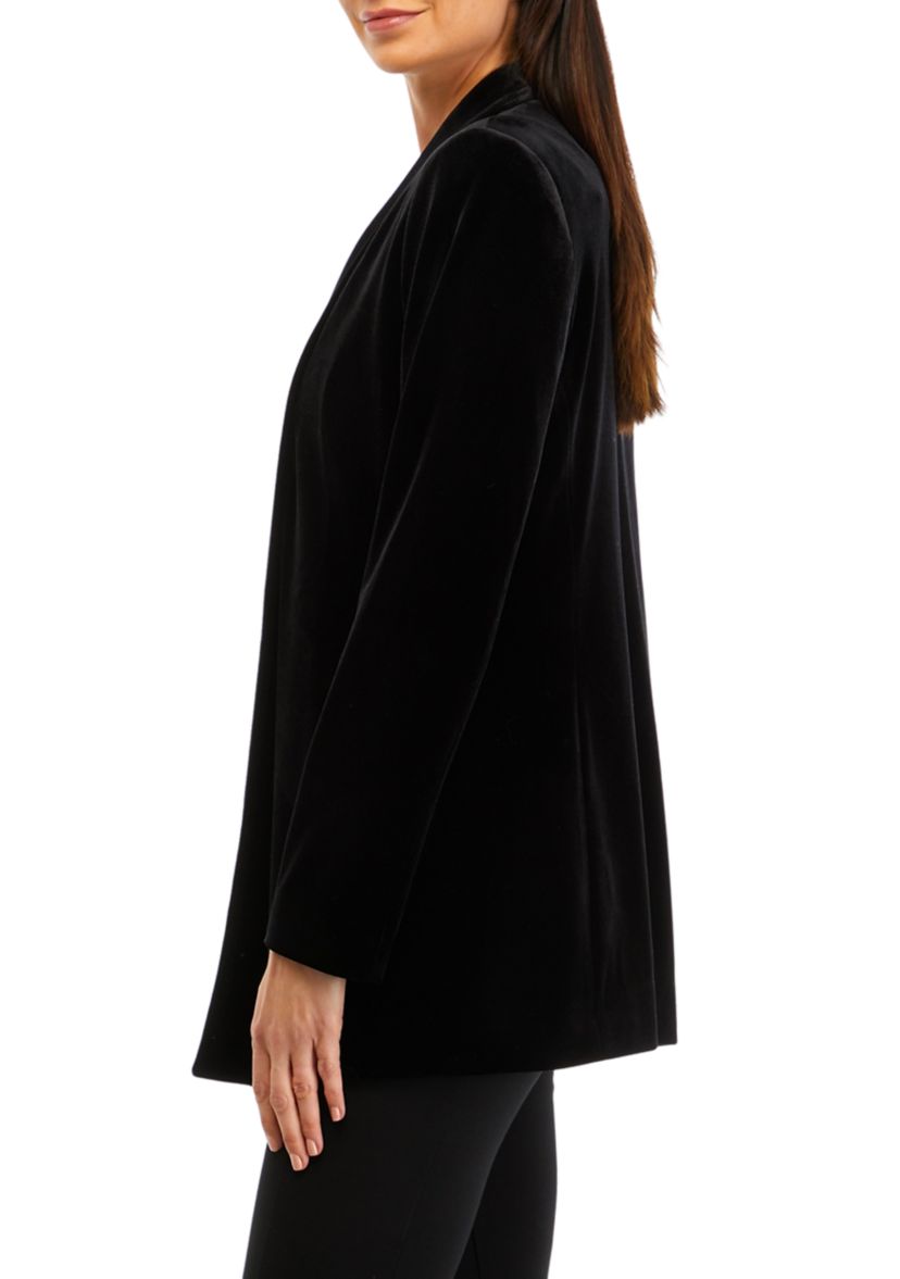 Womens Velvet Open Jacket