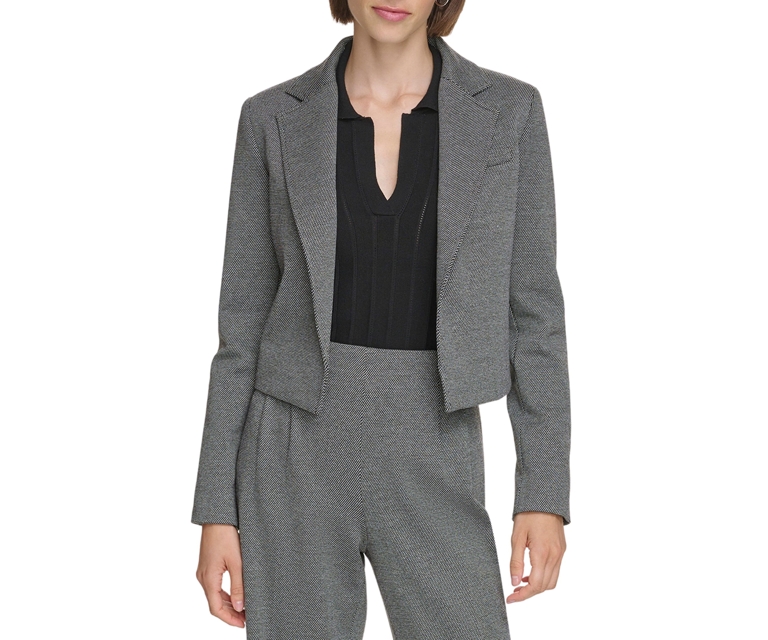 Womens Cropped Open Jacket 