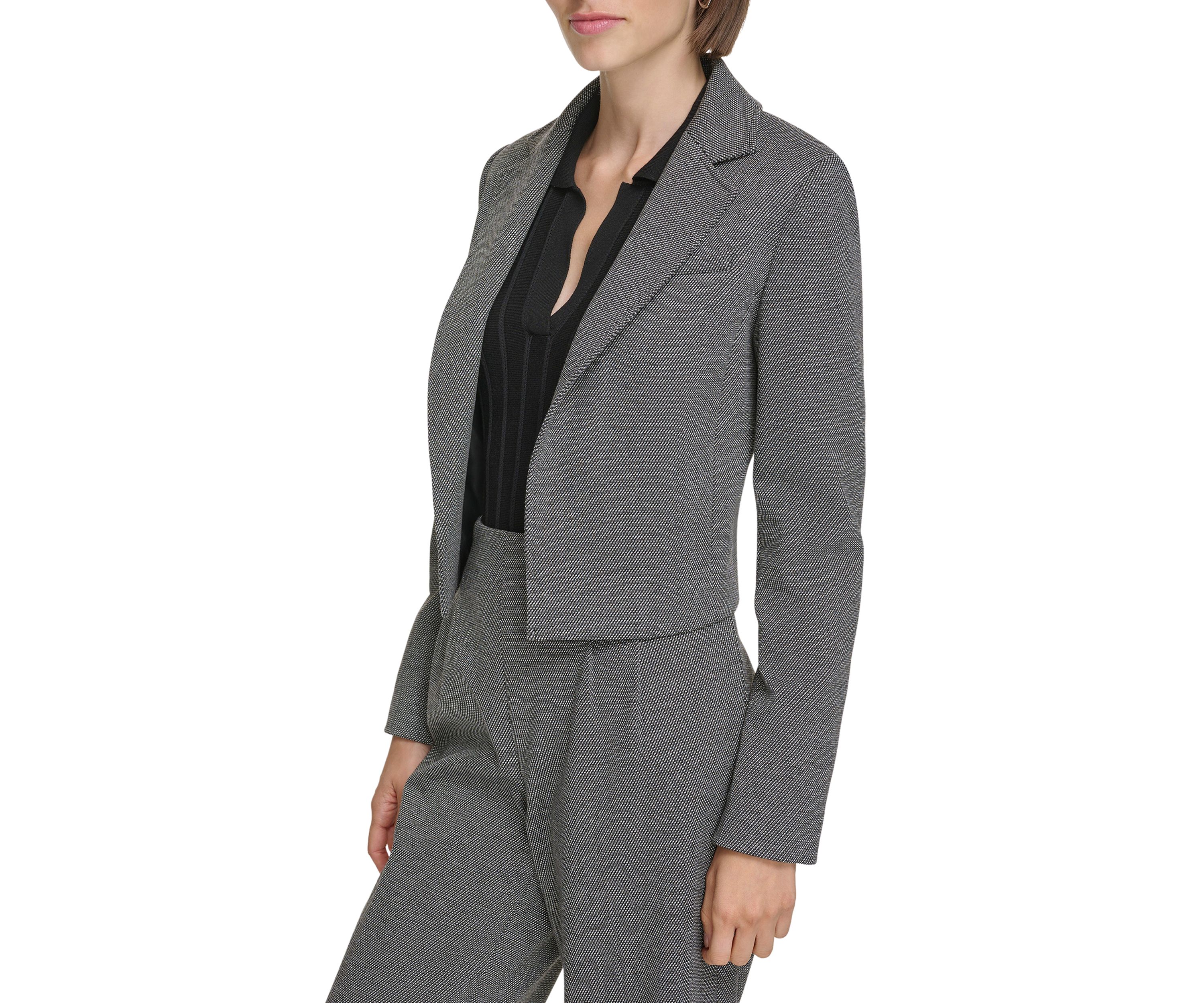 Womens Cropped Open Jacket 