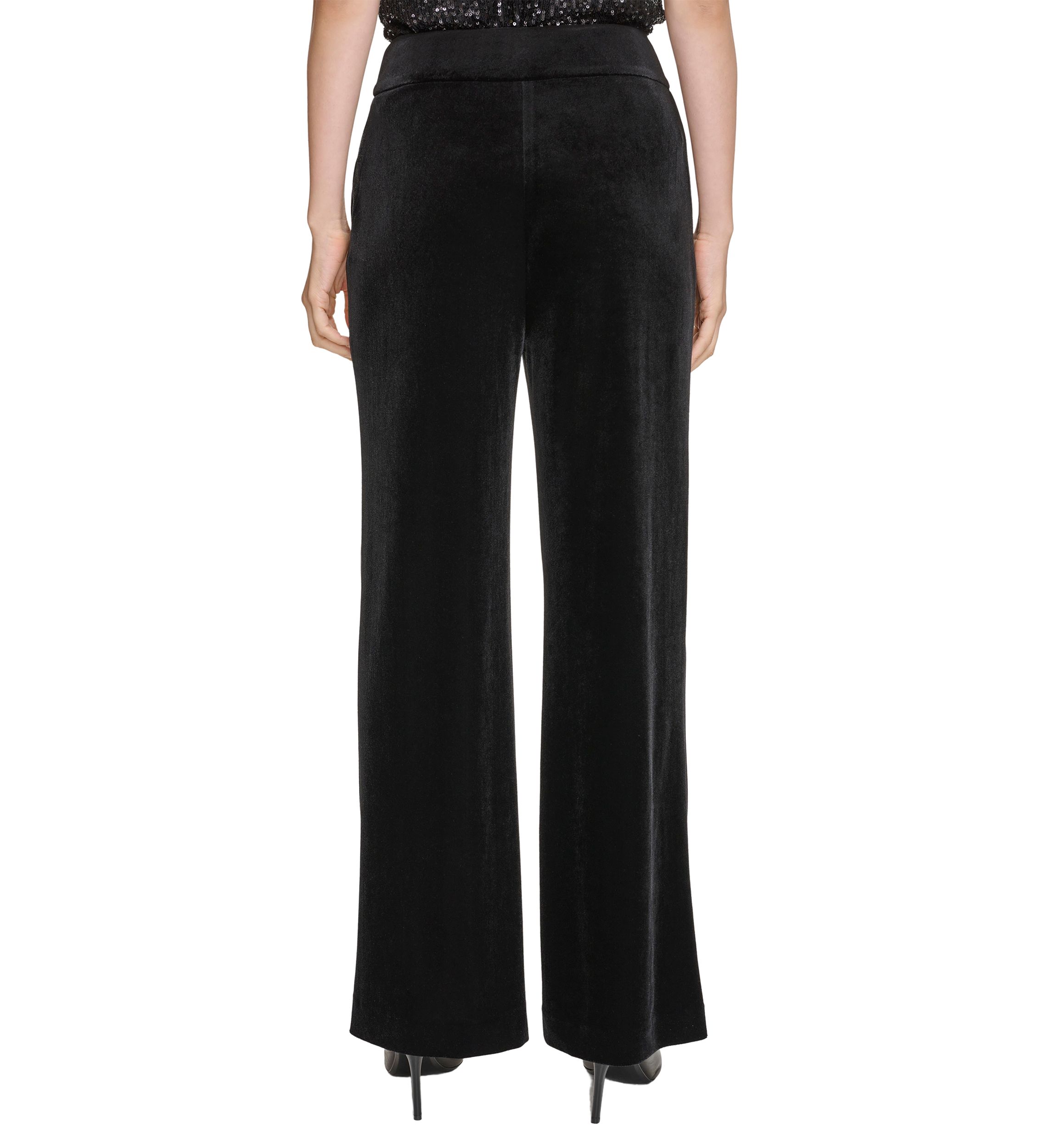 Womens Velvet Wide Leg Pants