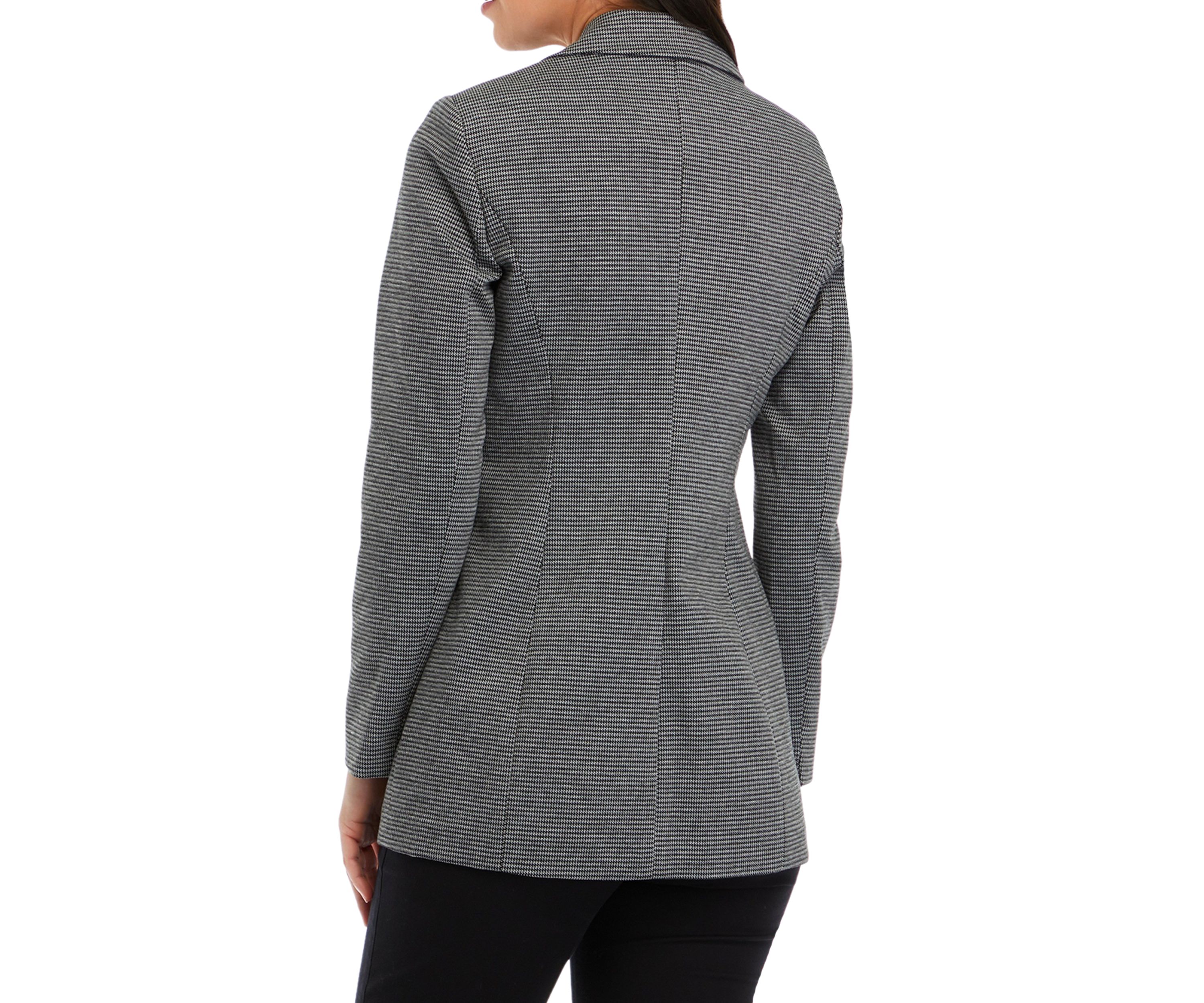 Womens Long Sleeve Printed Blazer