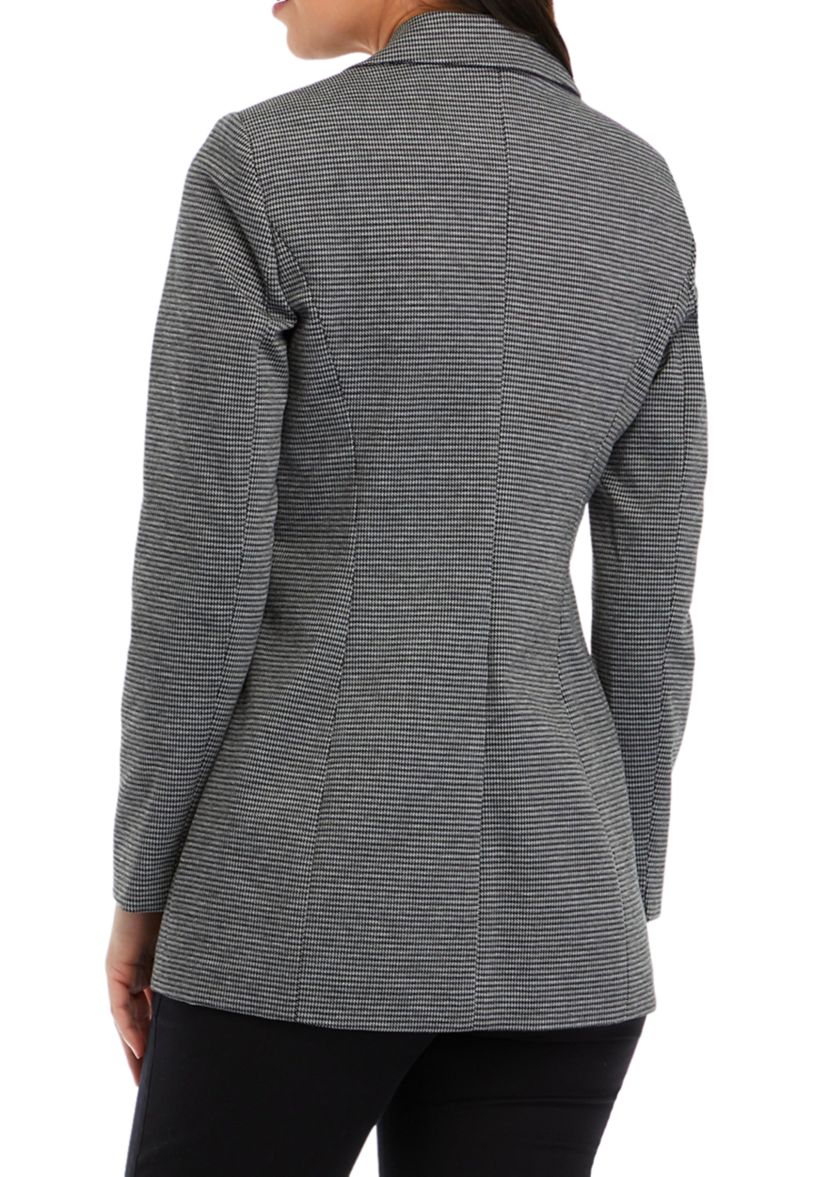 Womens Long Sleeve Printed Blazer