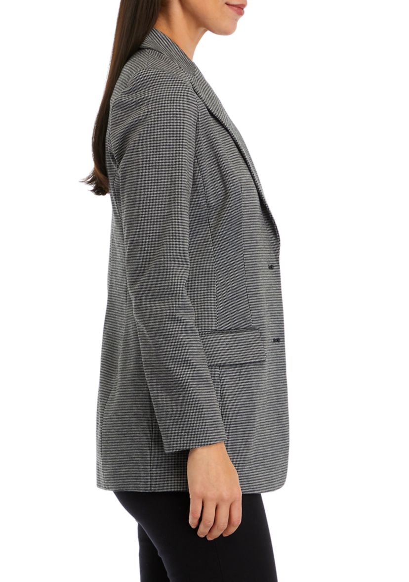 Womens Long Sleeve Printed Blazer