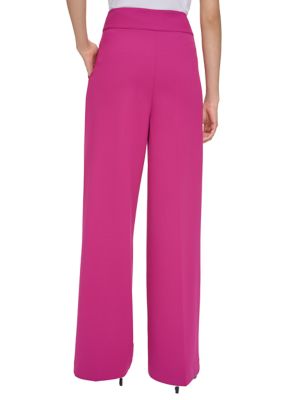 Women's Solid Wide Leg Pants