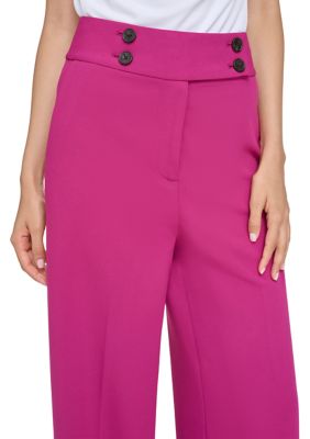 Women's Solid Wide Leg Pants