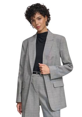 FH Clothing Co Womens Pinstripe Jersey Jacket Pants Suit Gray Size