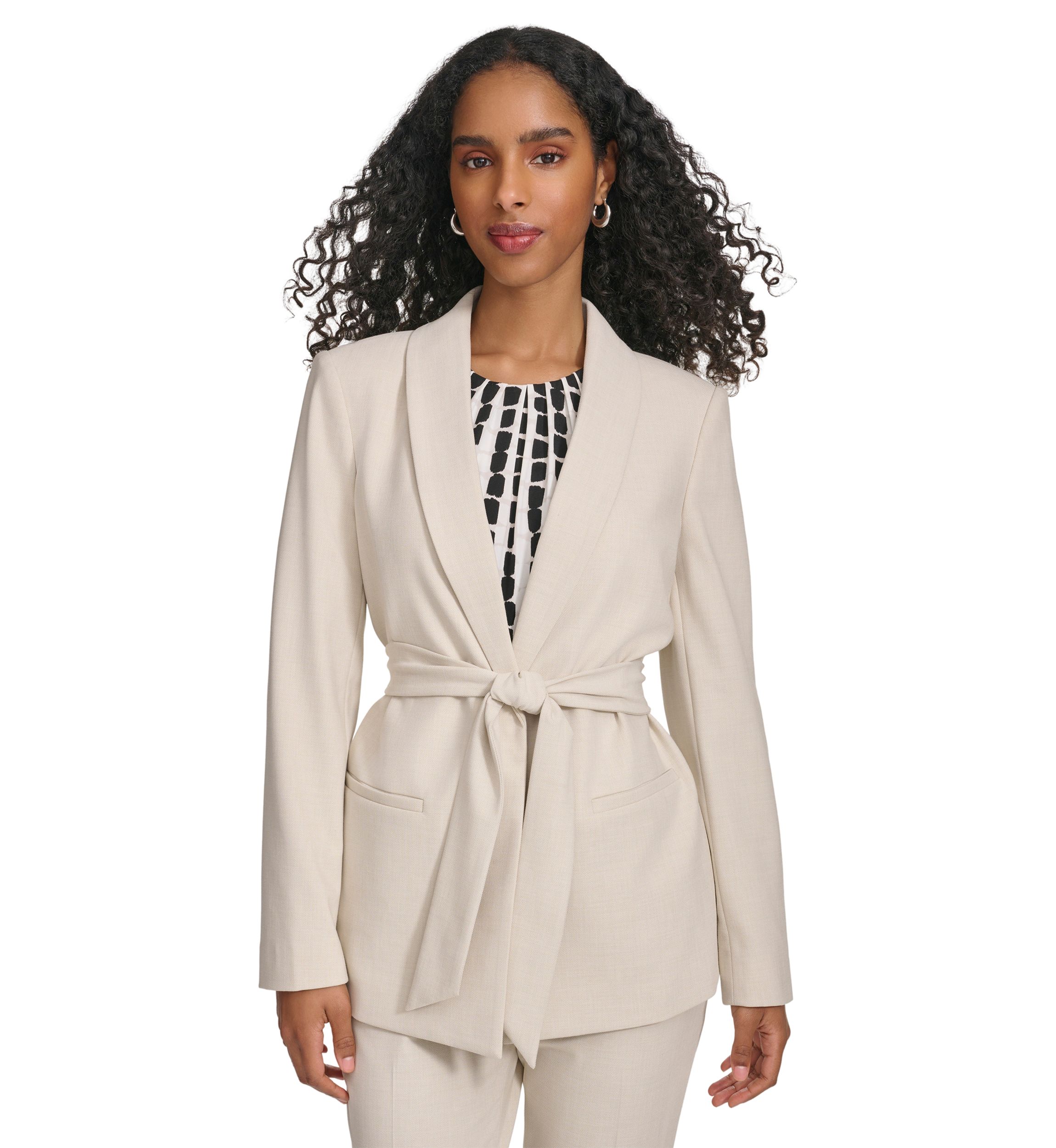 Womens Novelty Tie Waist Suit Separate Jacket
