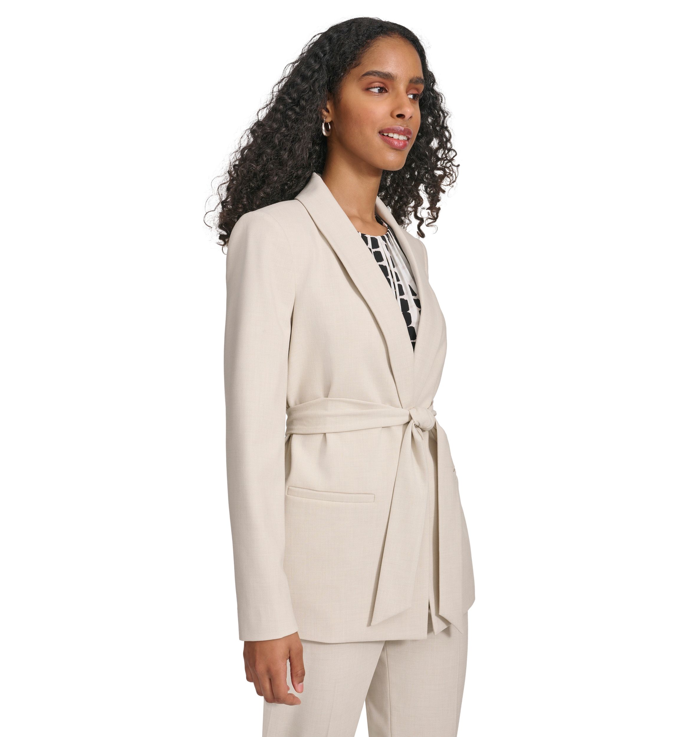 Womens Novelty Tie Waist Suit Separate Jacket