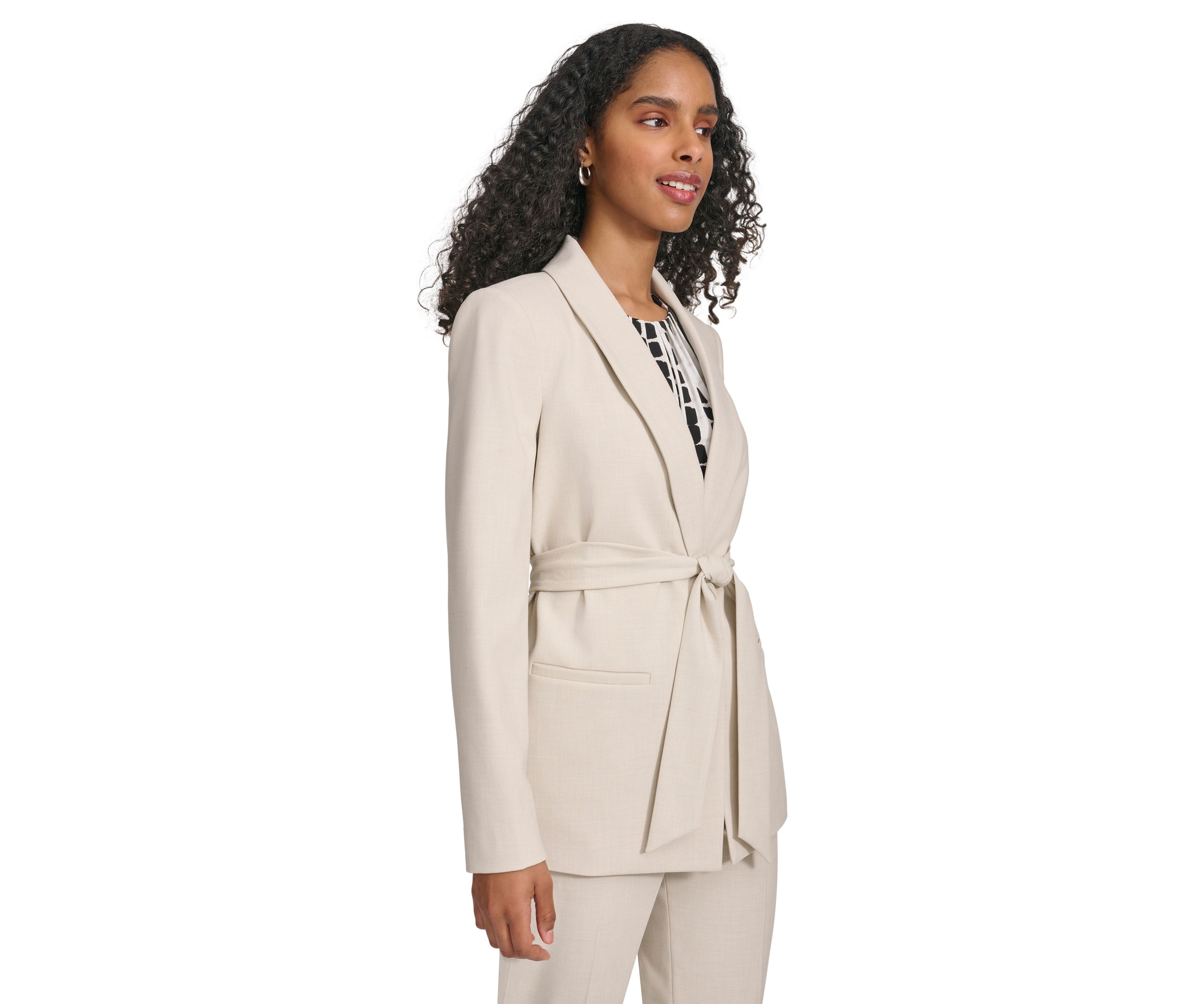 Womens Novelty Tie Waist Suit Separate Jacket