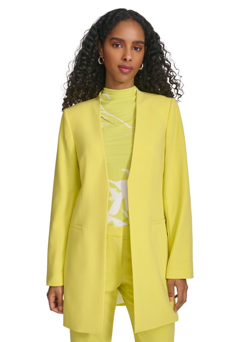 Womens Long Sleeve Open Front Suit Jacket