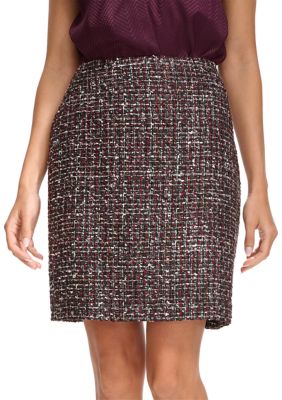 Calvin Klein Women's Tweed Skirt, 6 -  0197383150696