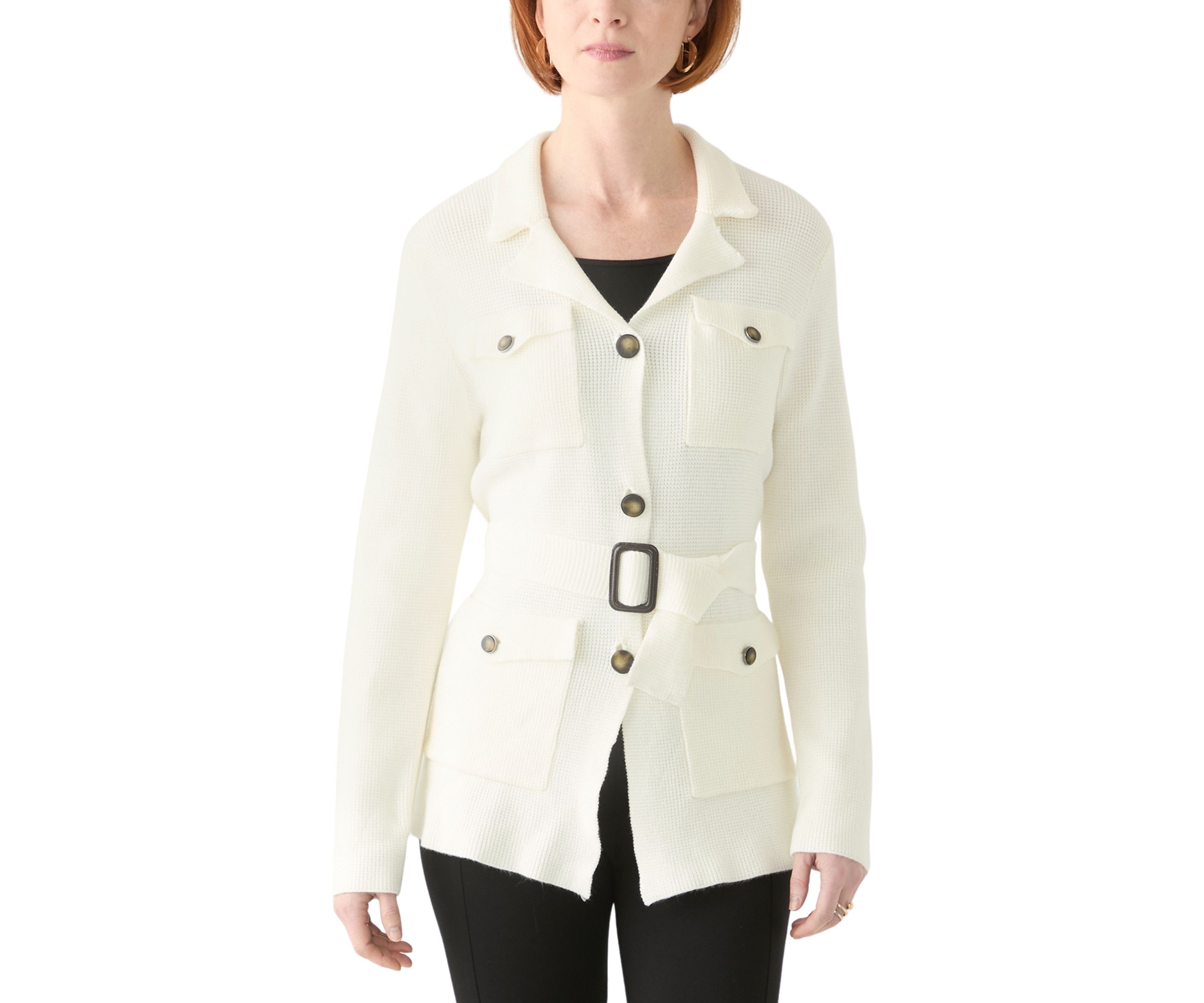 Womens Belted Sweater Jacket