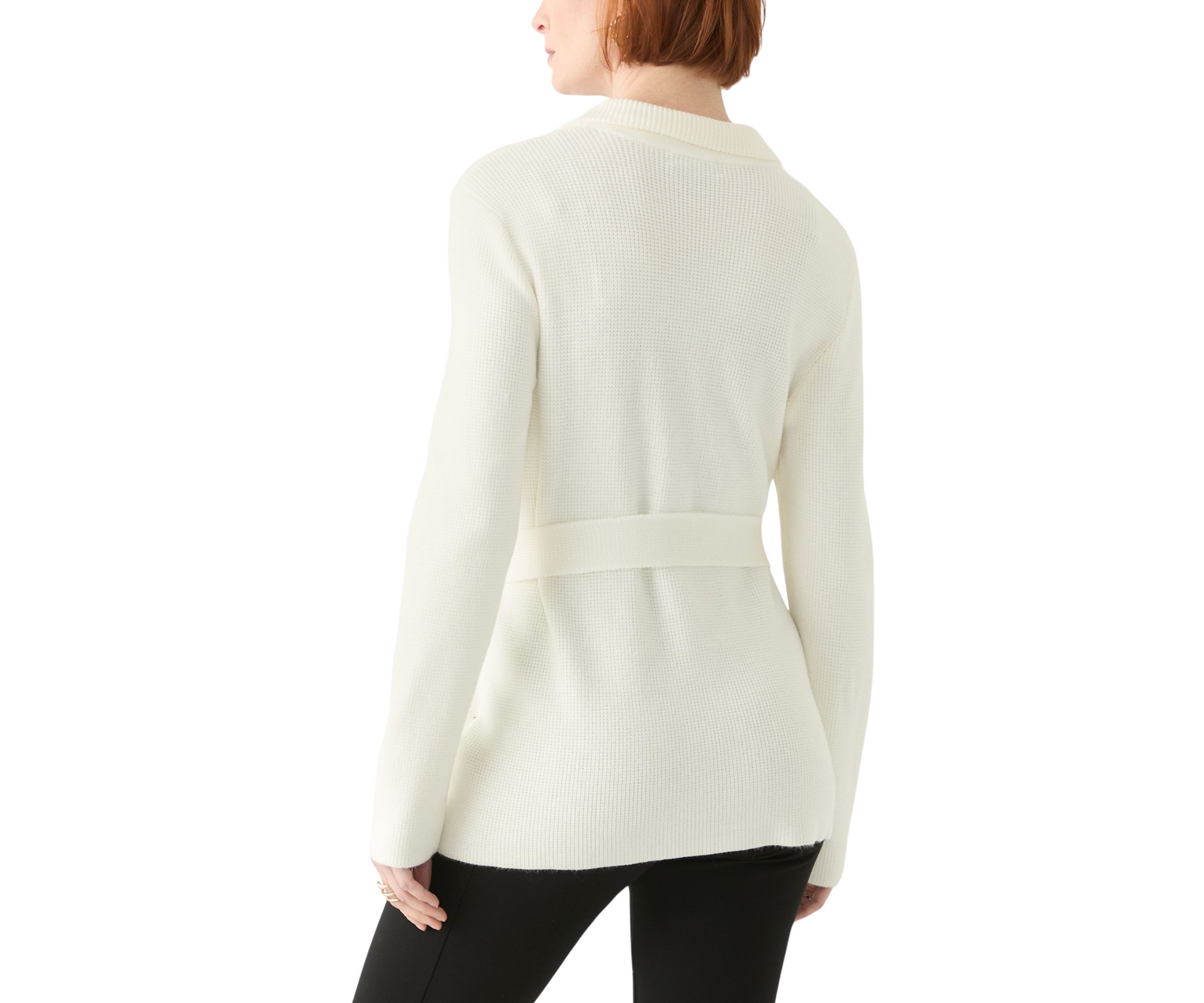 Womens Belted Sweater Jacket