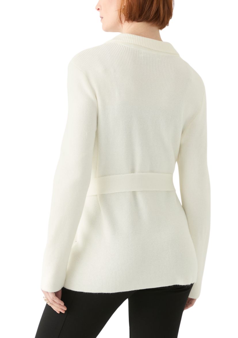 Womens Belted Sweater Jacket