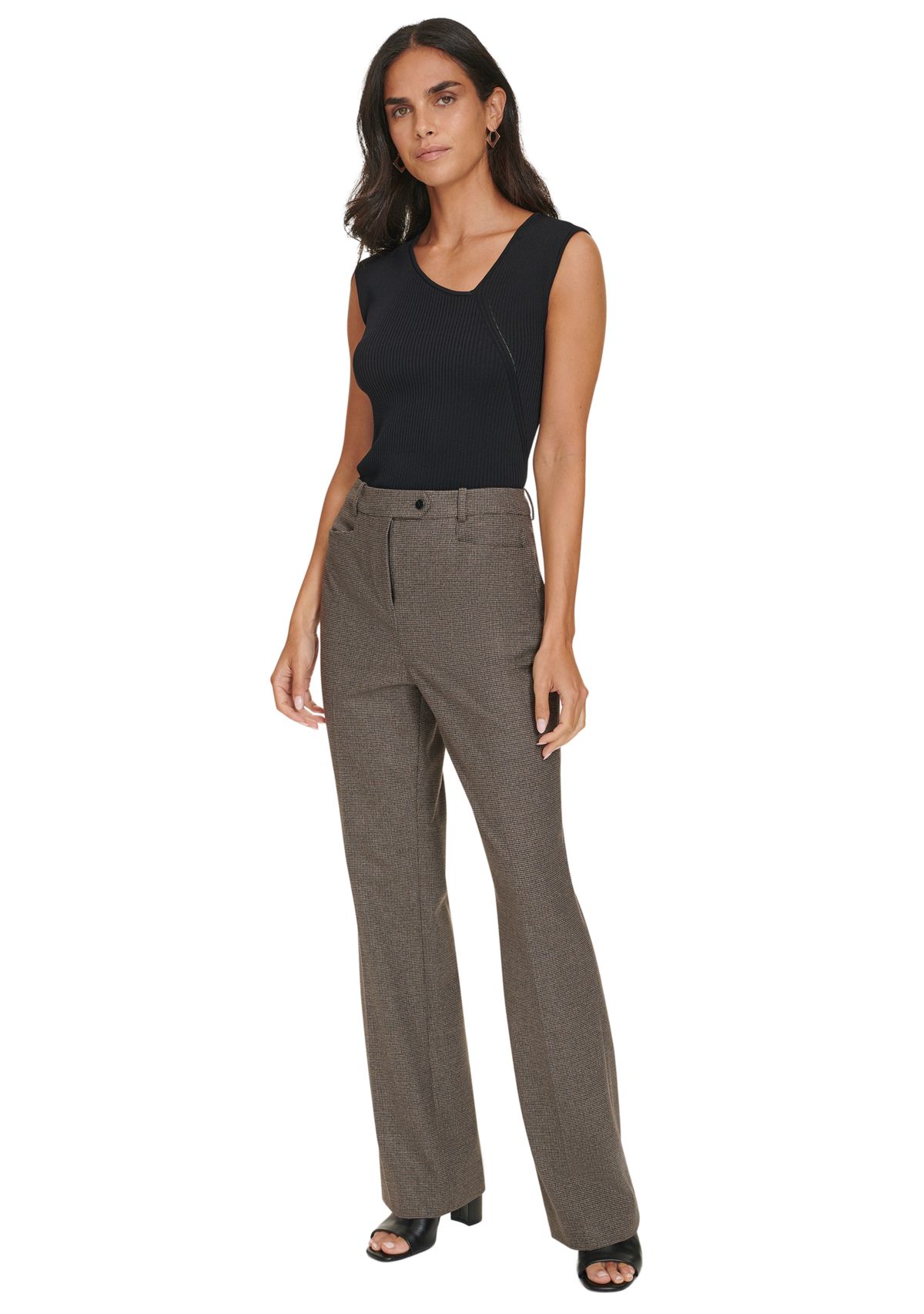 Womens Novelty Check Printed Pants