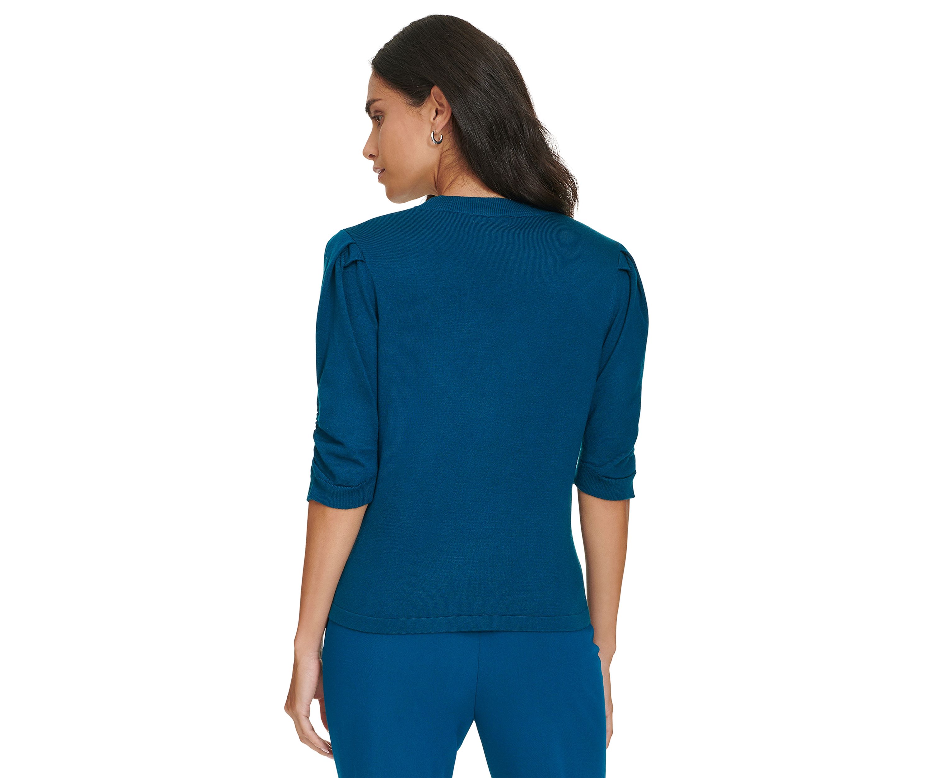 Womens Elbow Sleeve Sweater Knit Top