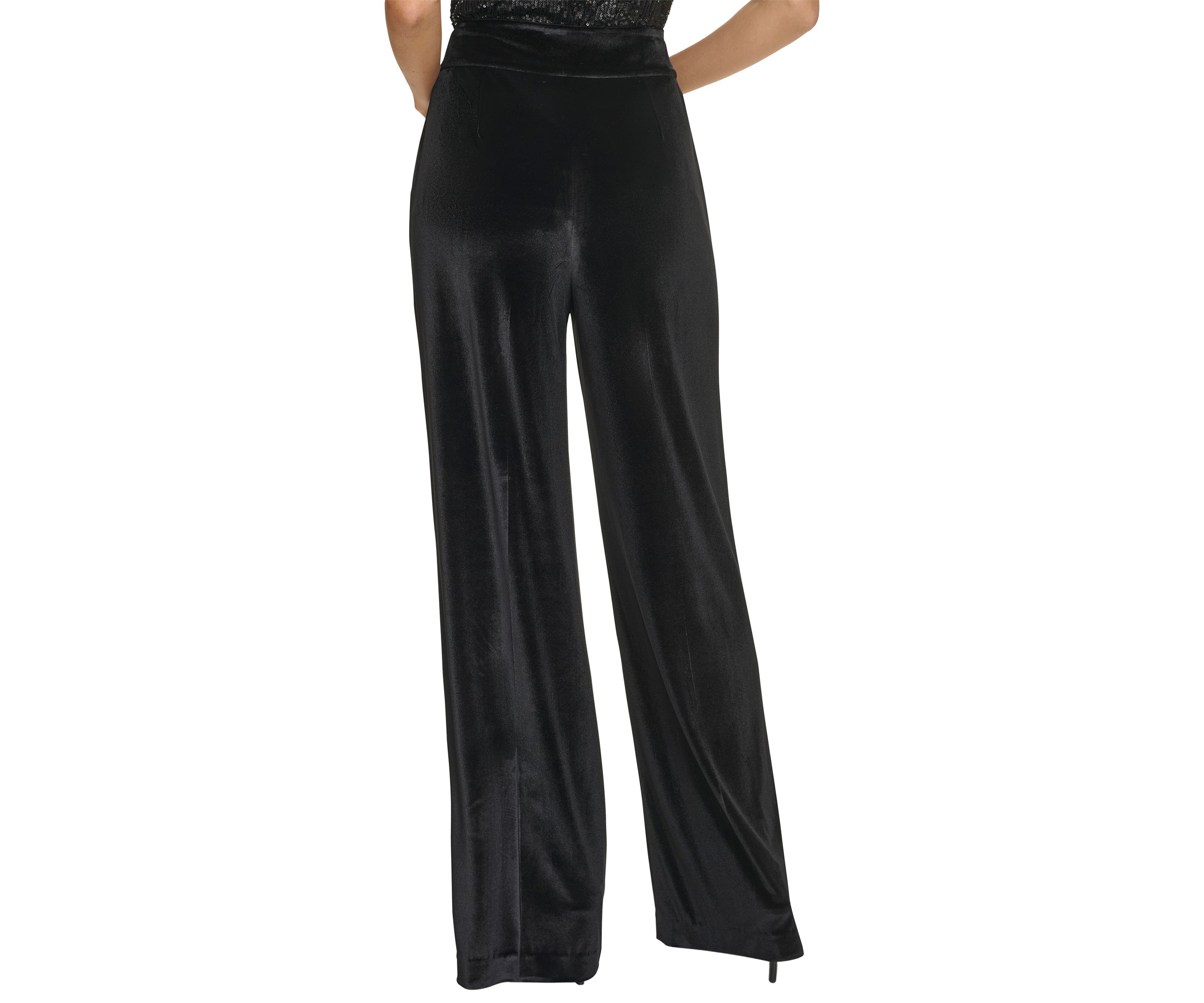 Womens Wide Leg Velvet Pants