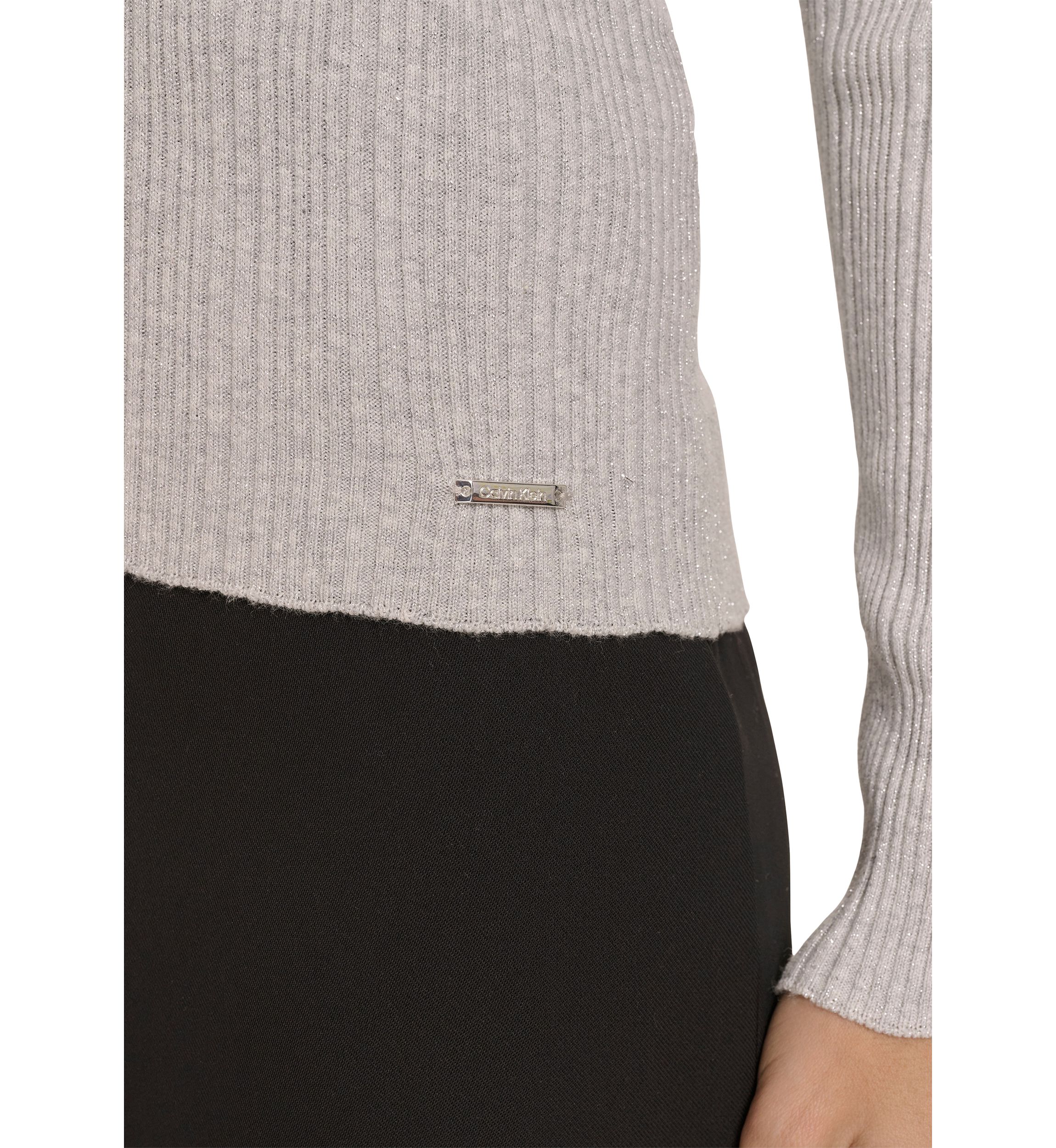 Womens Long Sleeve V-Neck Collared Sweater