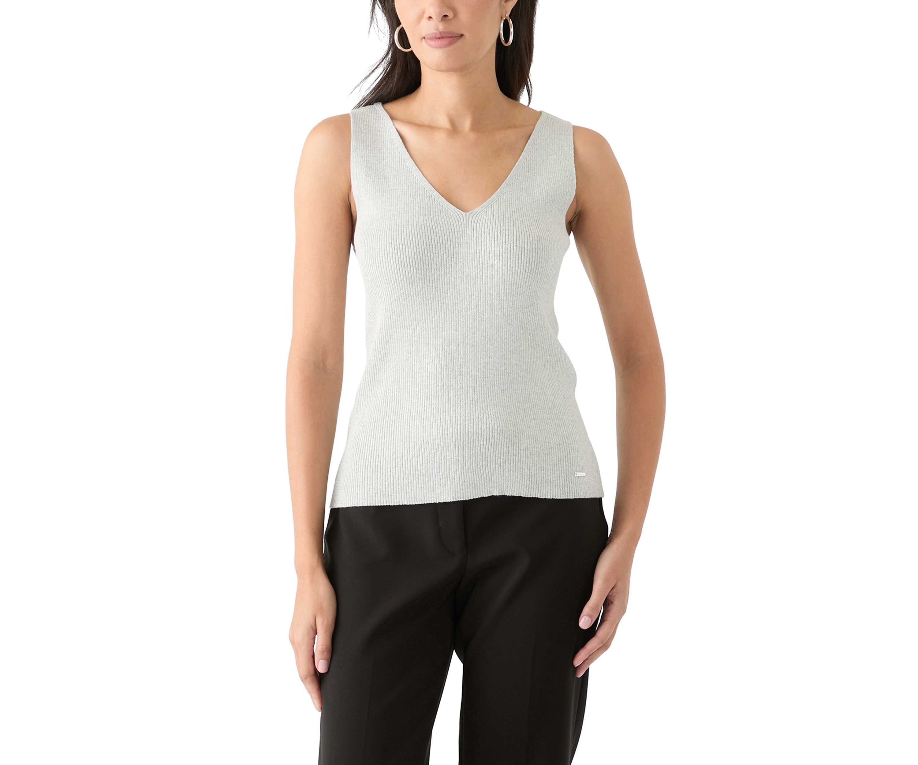 Womens Sleeveless V-Neck Sweater 