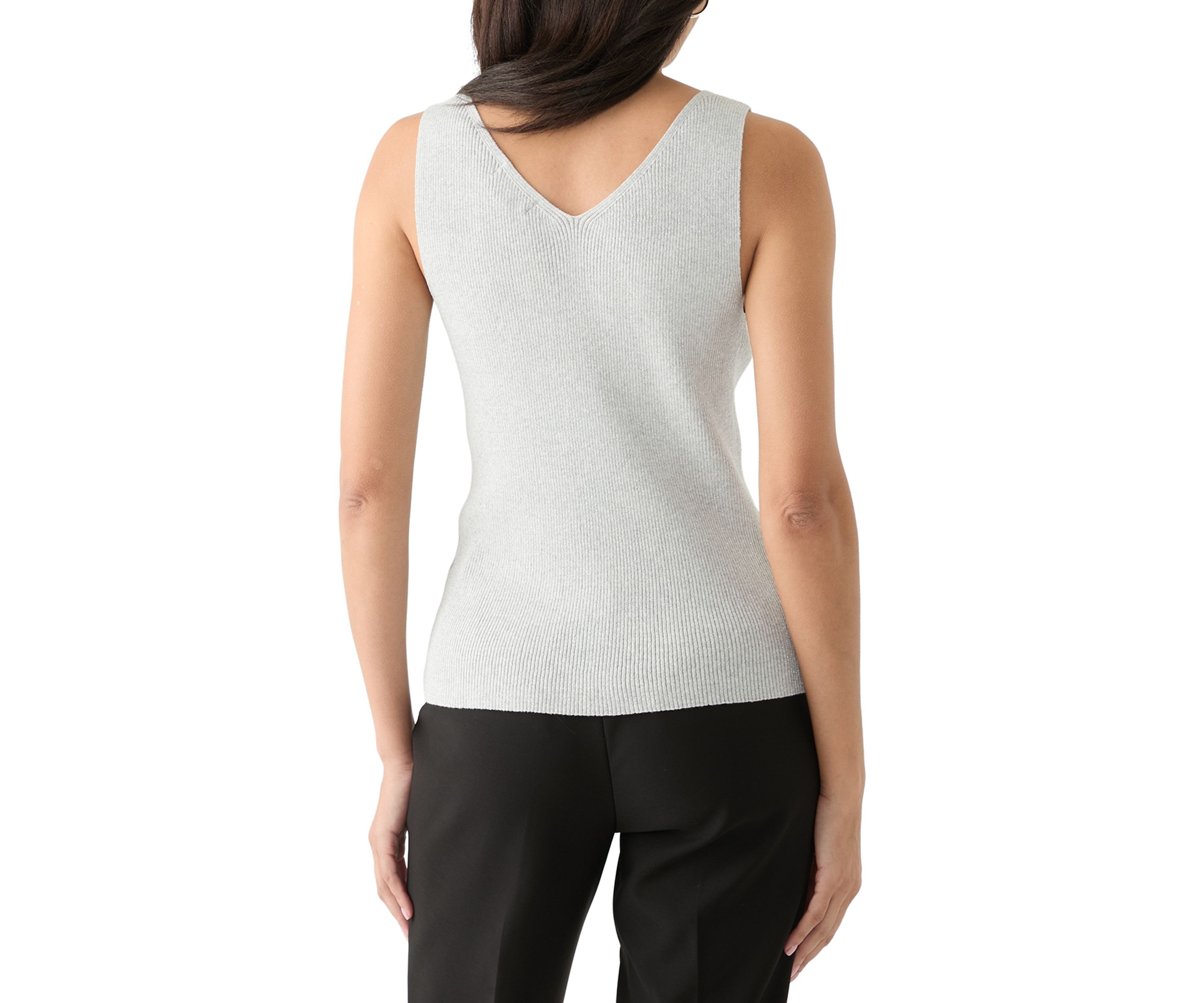 Womens Sleeveless V-Neck Sweater 