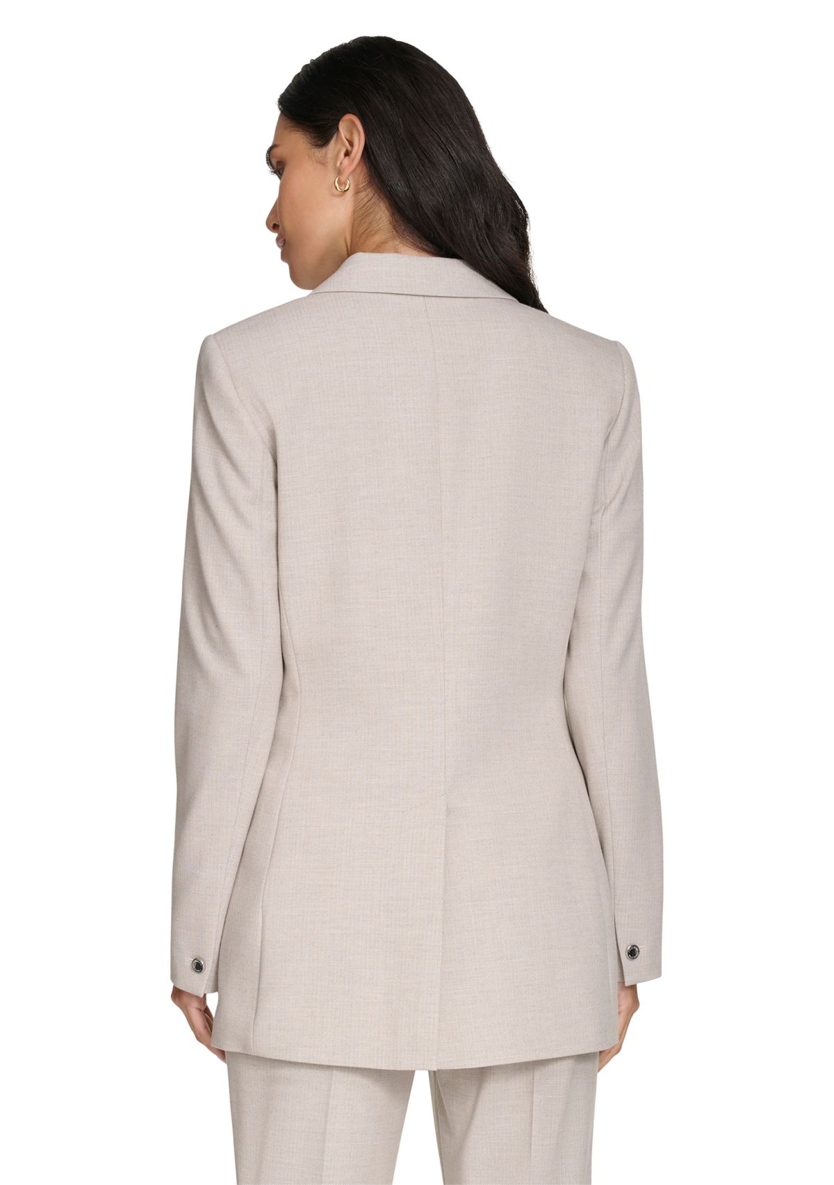 Womens Herringbone One Button Jacket