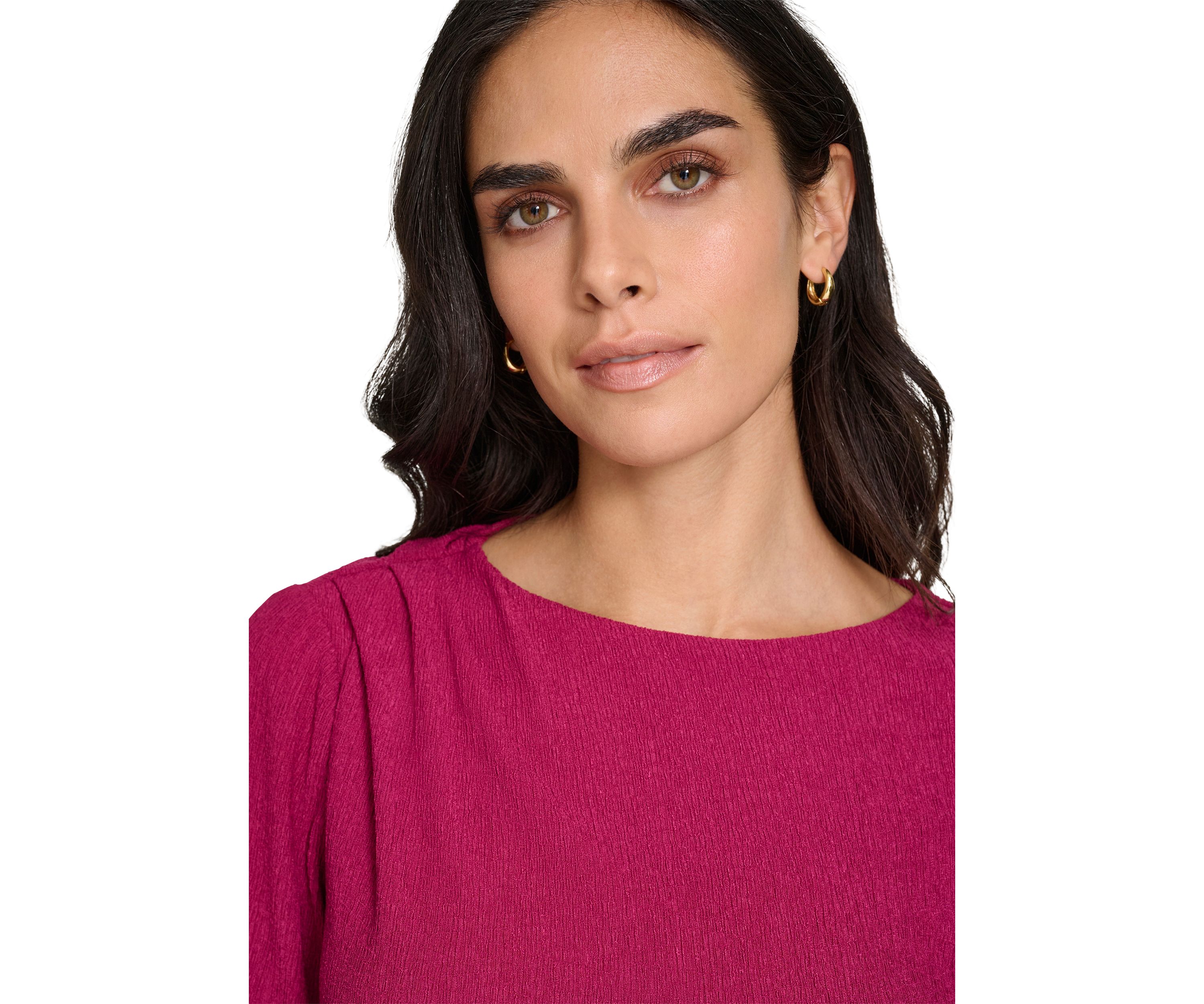 Womens Elbow Sleeve Crew Neck Top