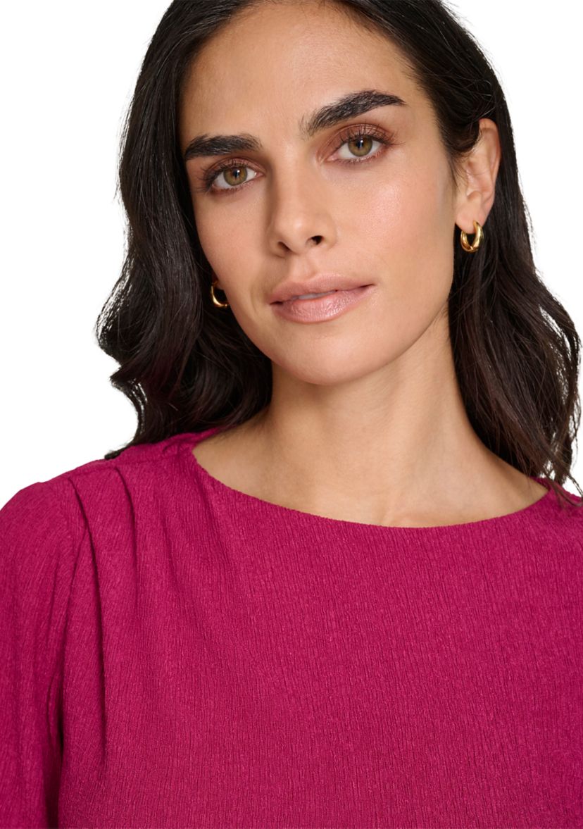Womens Elbow Sleeve Crew Neck Top