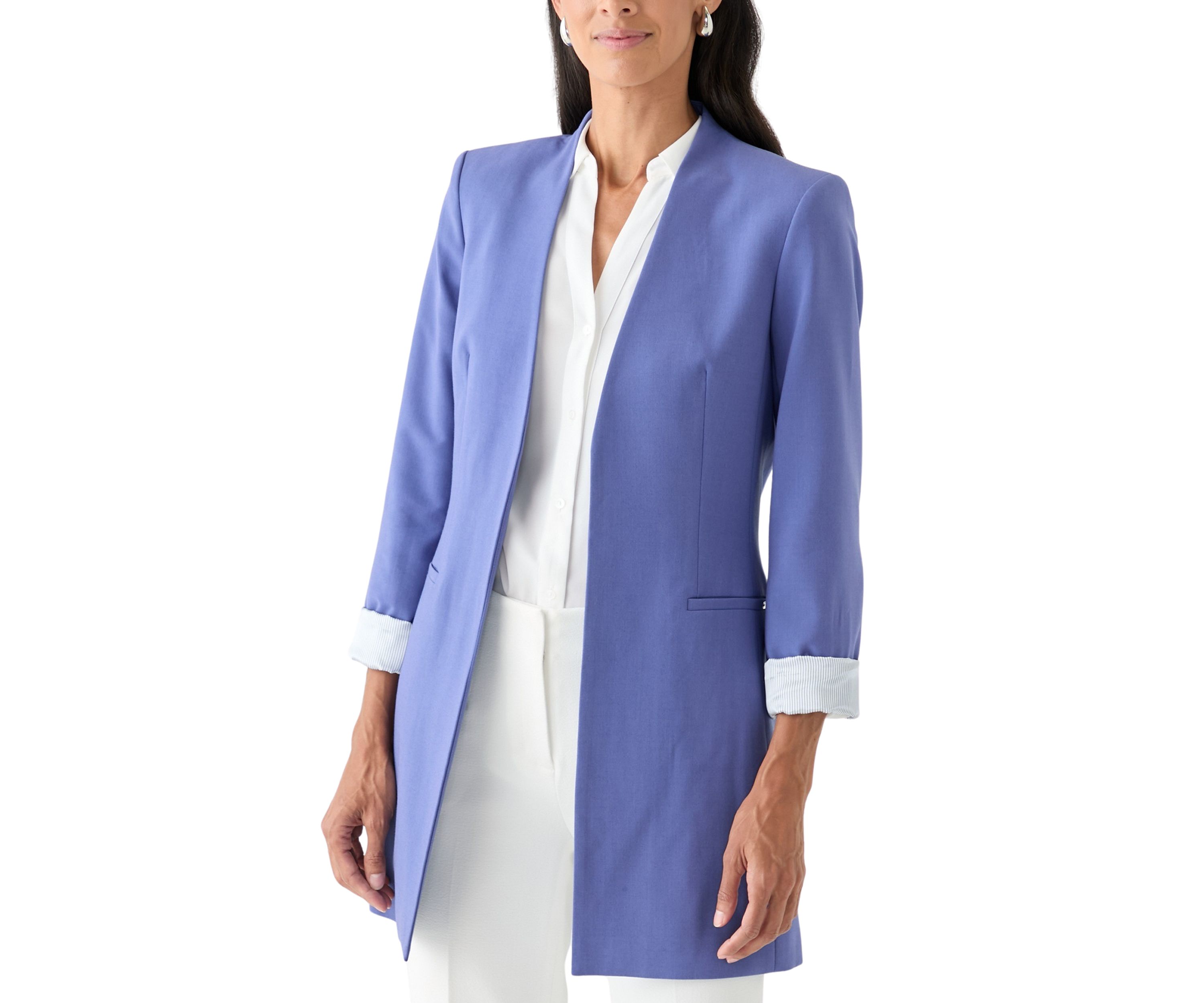 Womens Lux Open Front Blazer