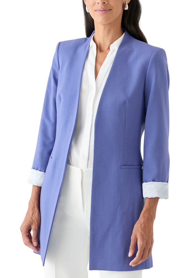 Womens Lux Open Front Blazer