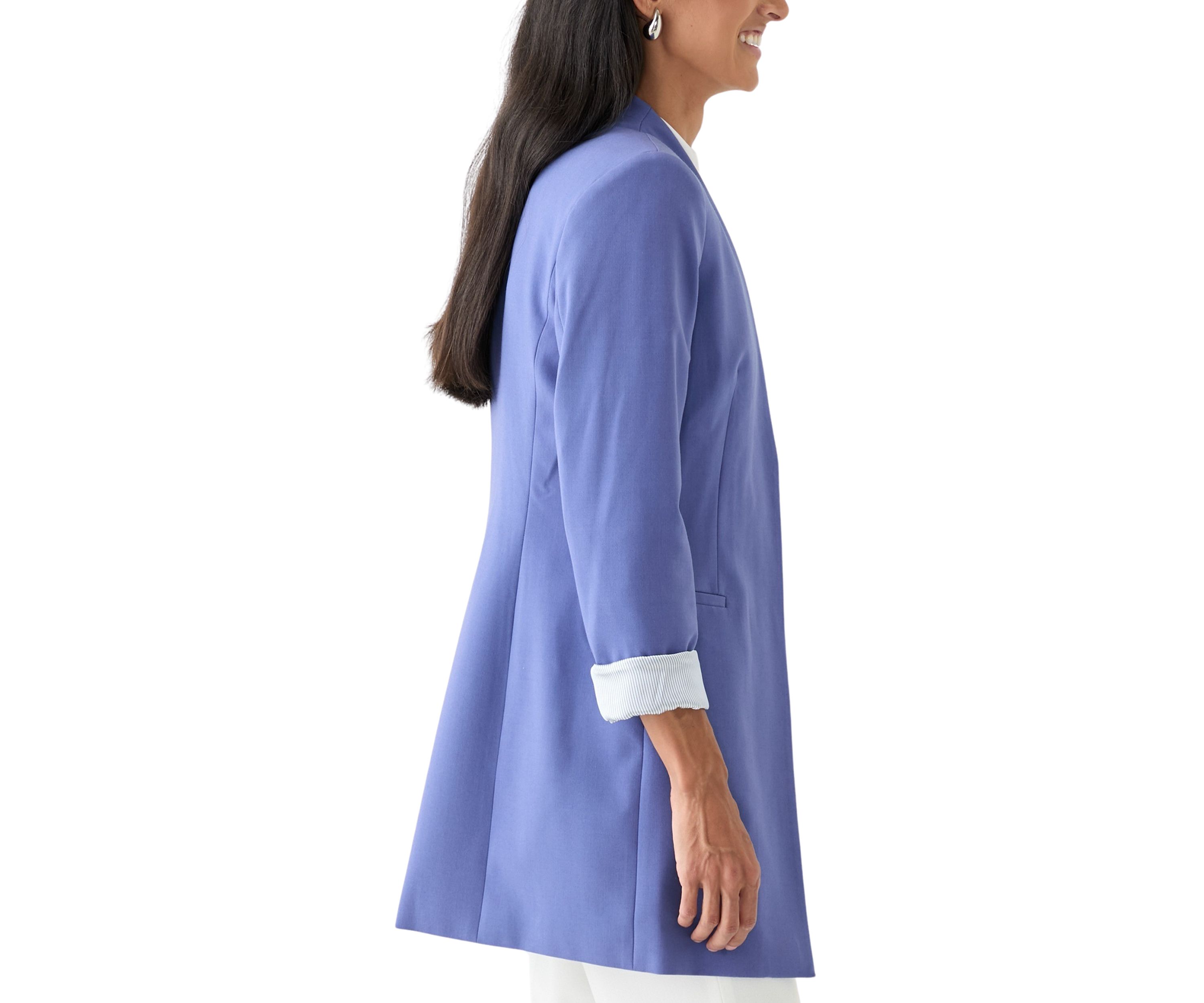 Womens Lux Open Front Blazer