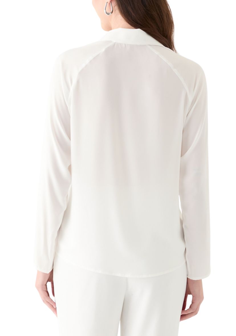 Womens Woven Button Down Shirt