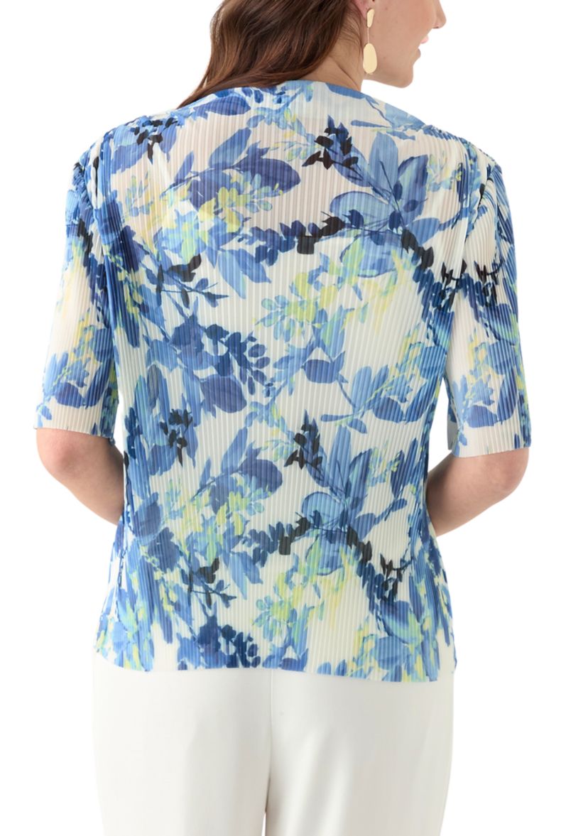 Womens Printed Mesh Top
