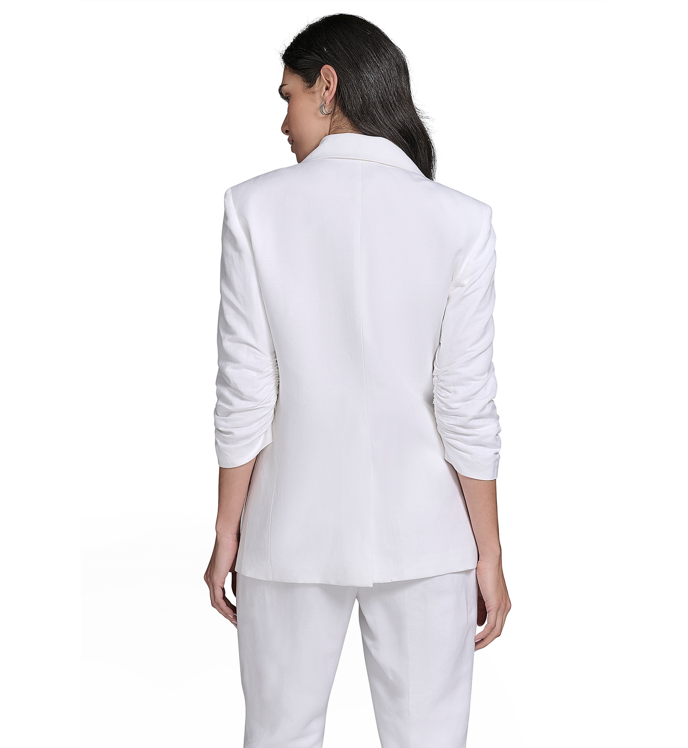Womens Linen One Button Jacket
