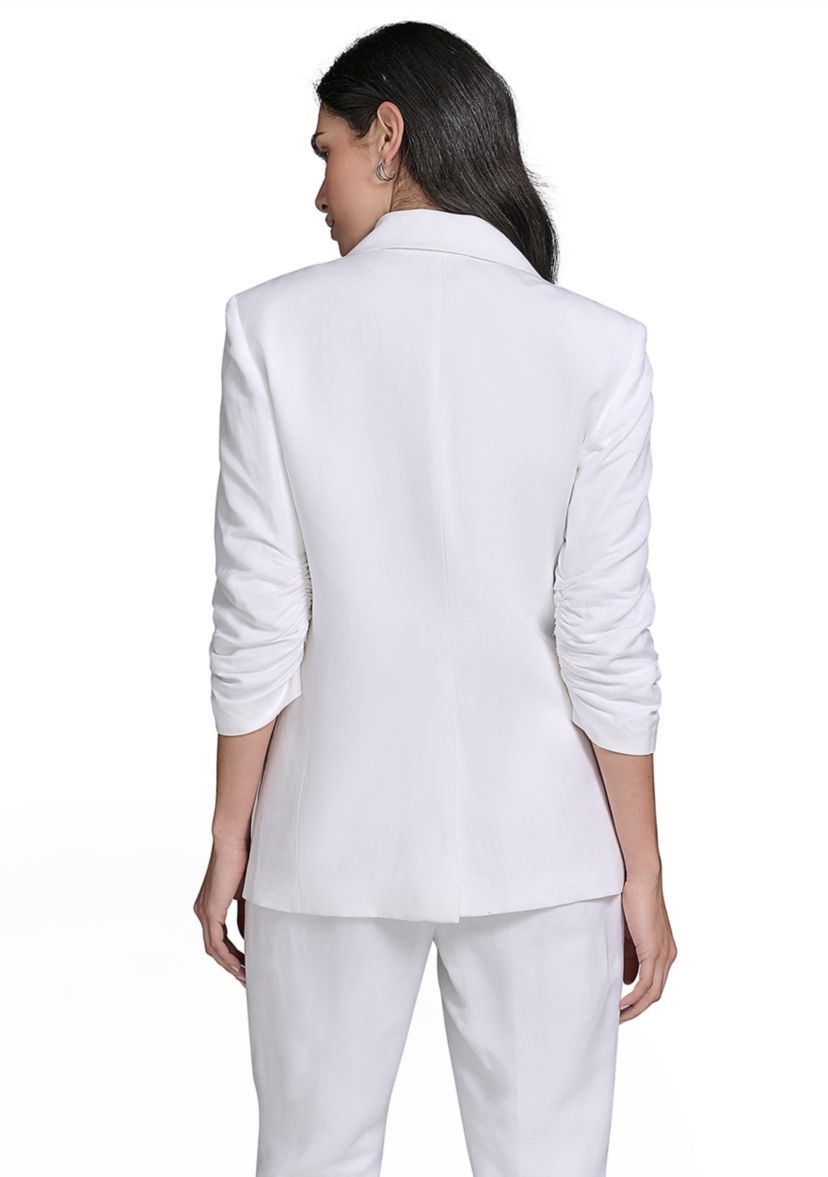 Womens Linen One Button Jacket