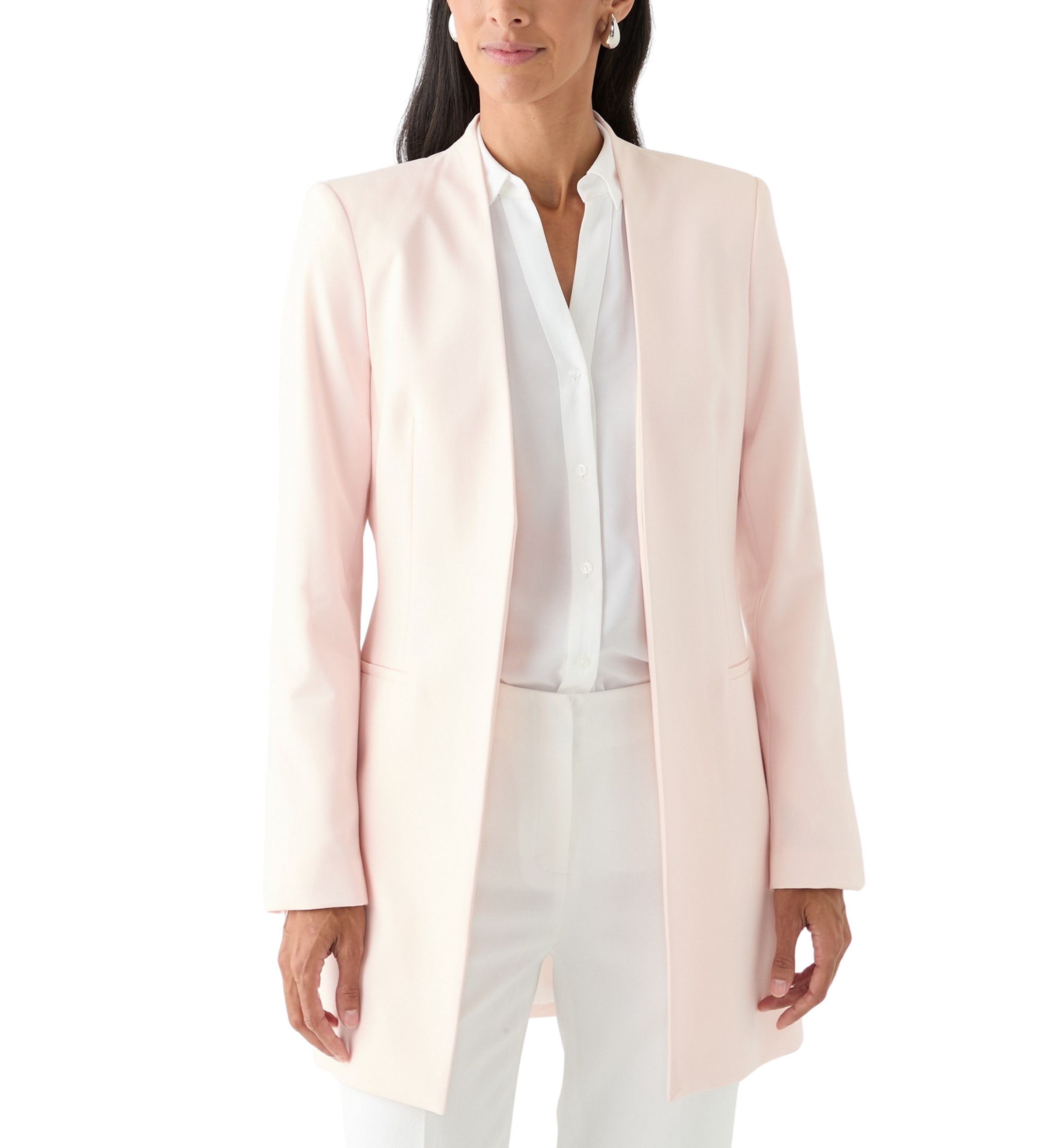 Womens Lux Open Front Blazer