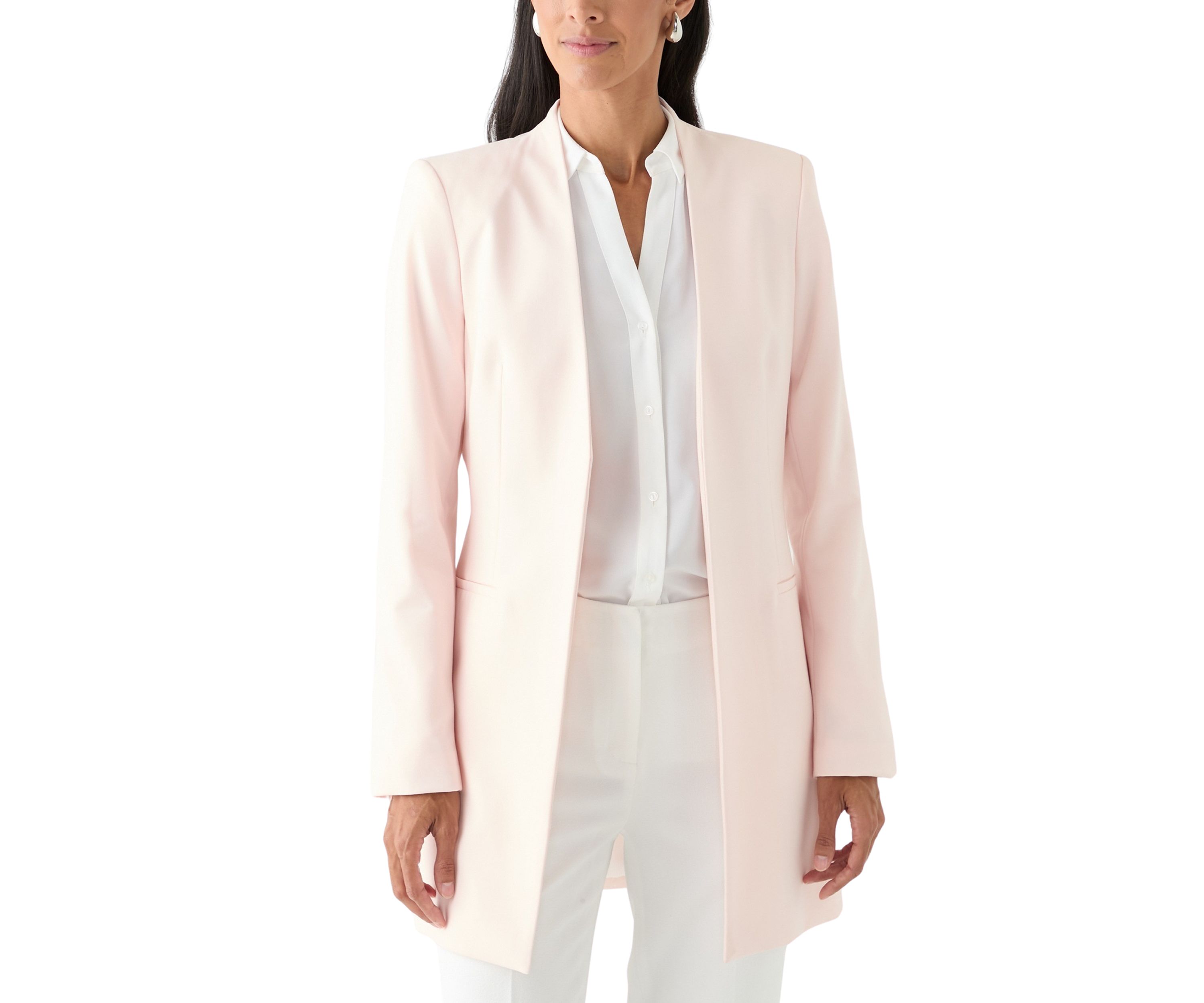 Womens Lux Open Front Blazer