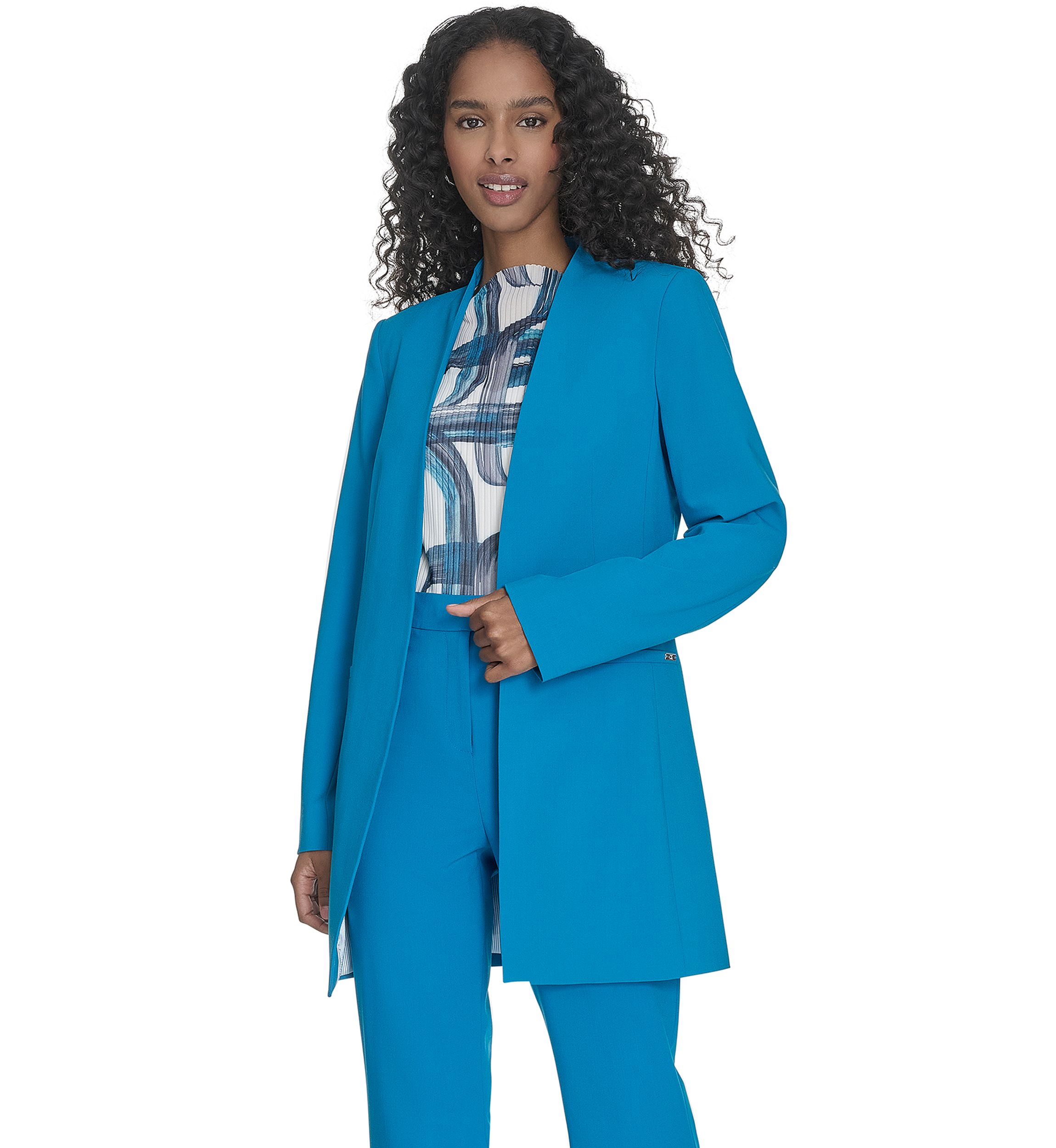 Womens Open Front Long Sleeve Jacket