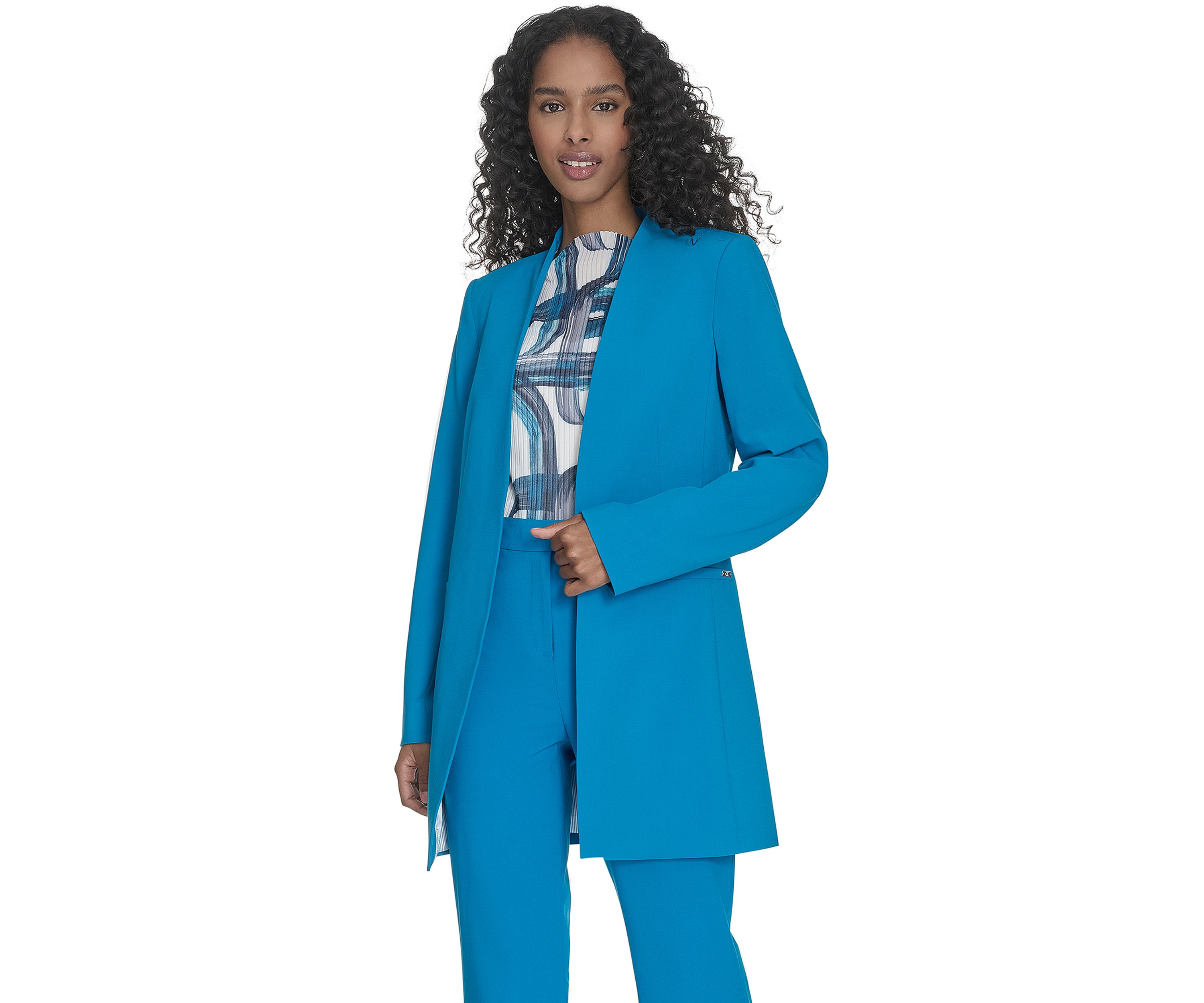 Womens Open Front Long Sleeve Jacket