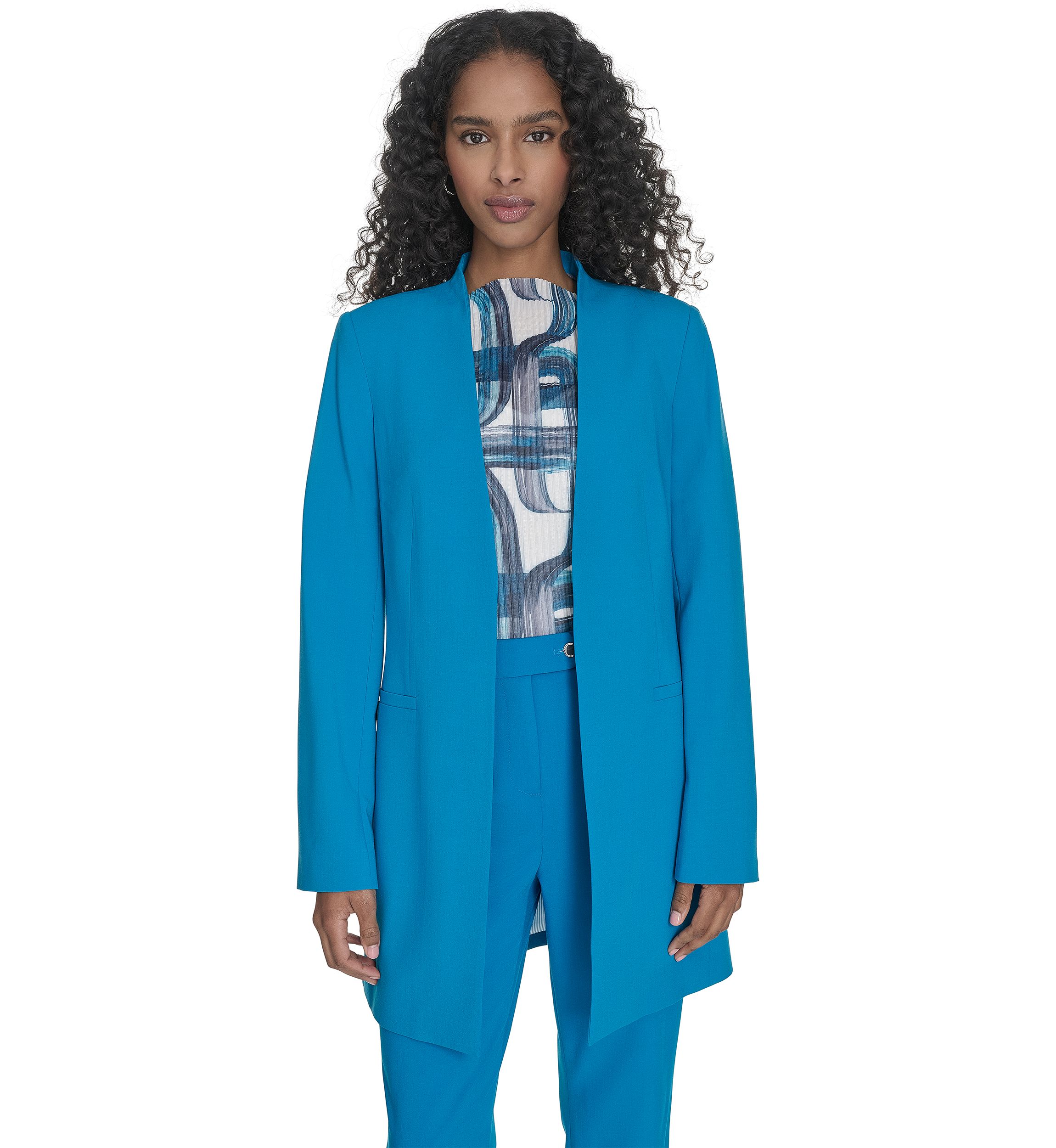 Womens Open Front Long Sleeve Jacket