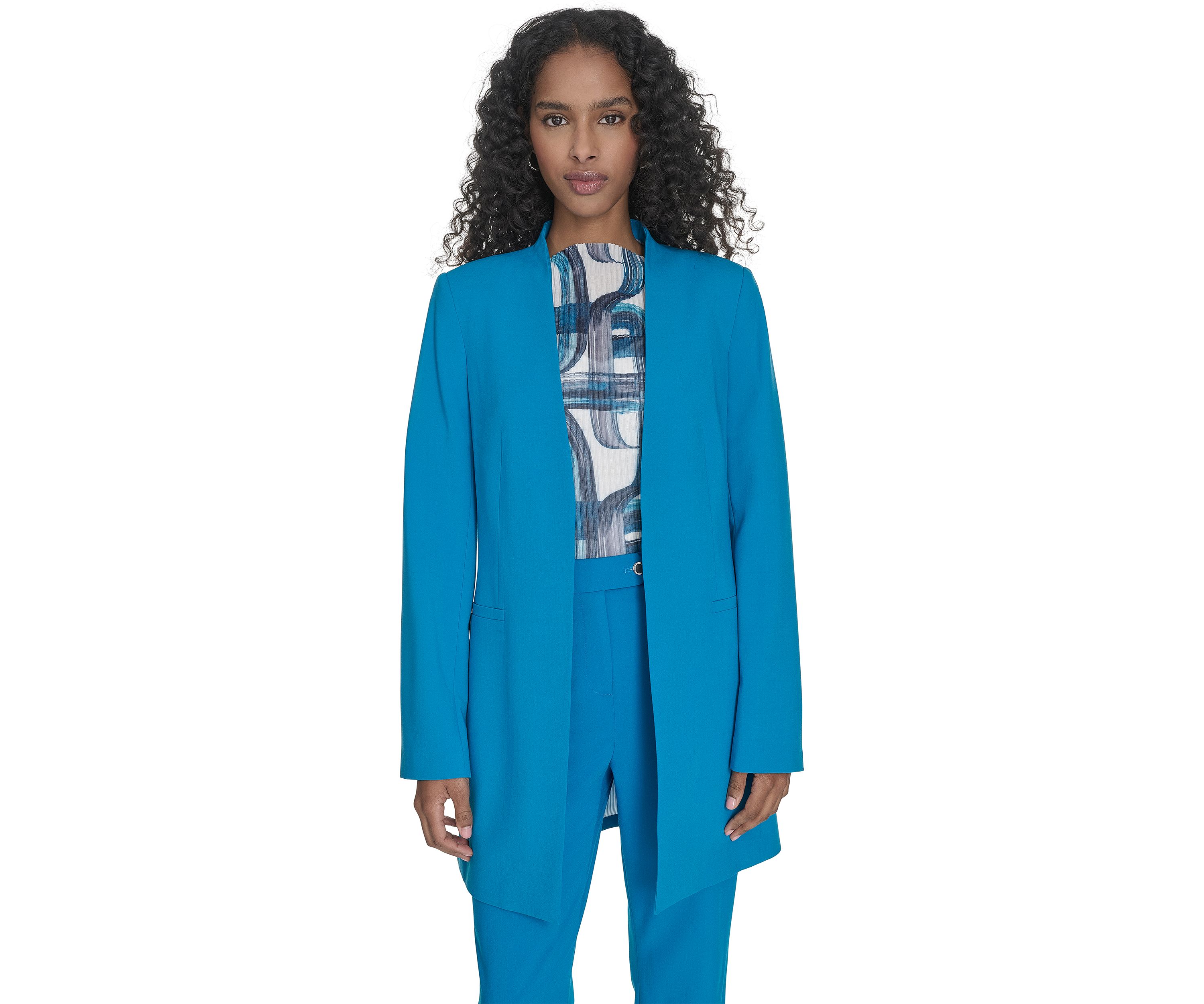Womens Open Front Long Sleeve Jacket