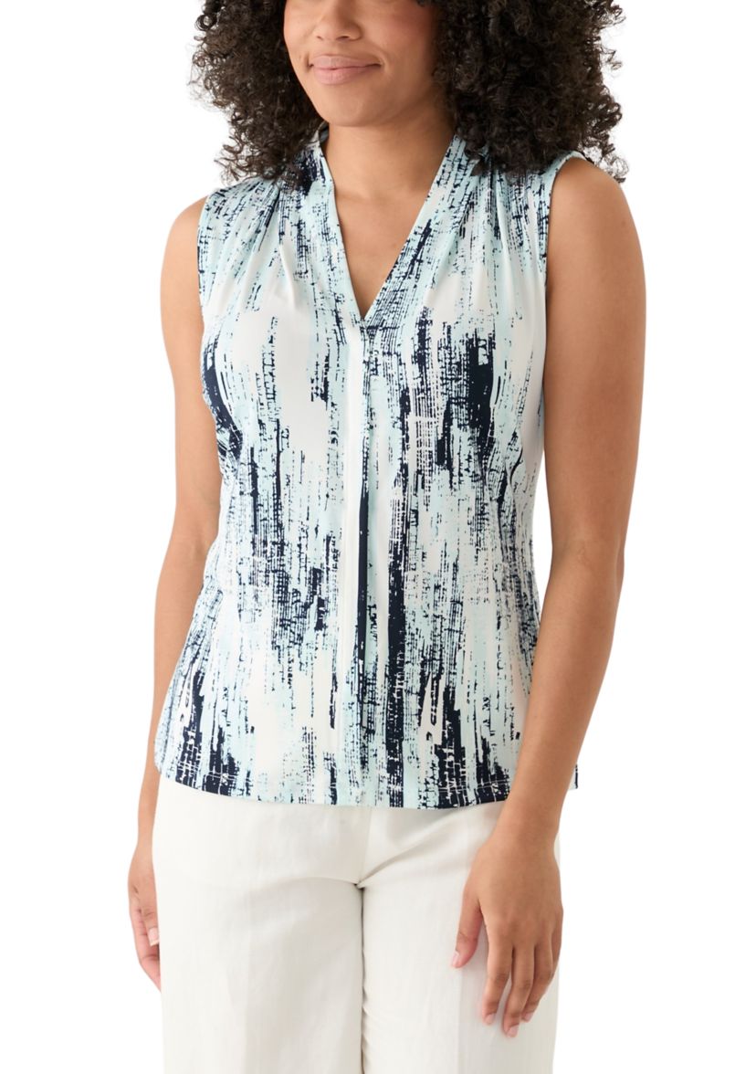 Womens Printed Sleeveless V-Neck Cami