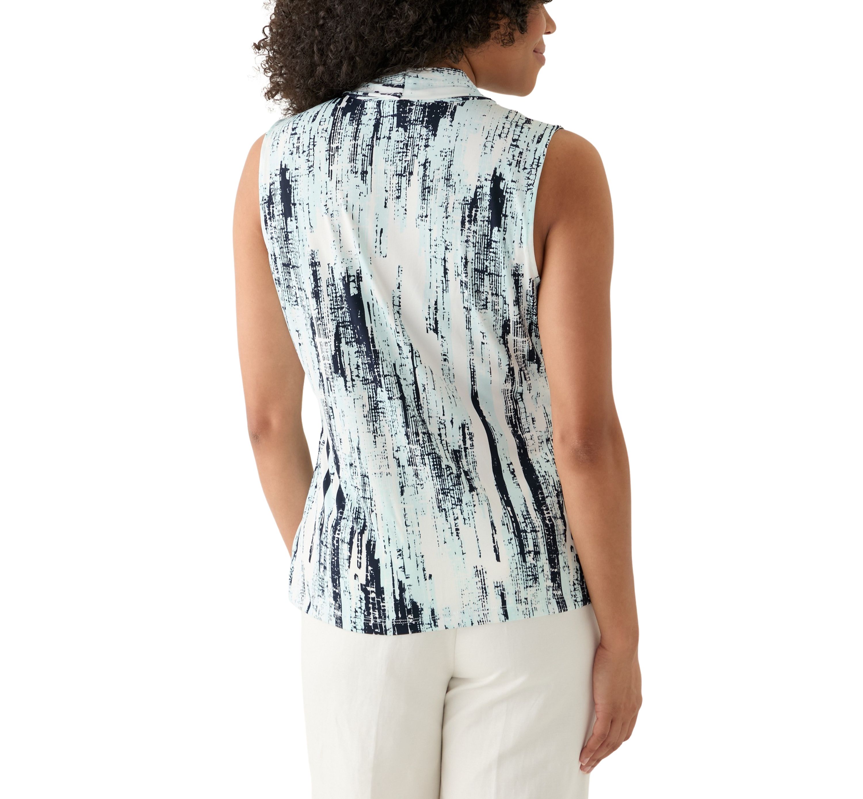 Womens Printed Sleeveless V-Neck Cami