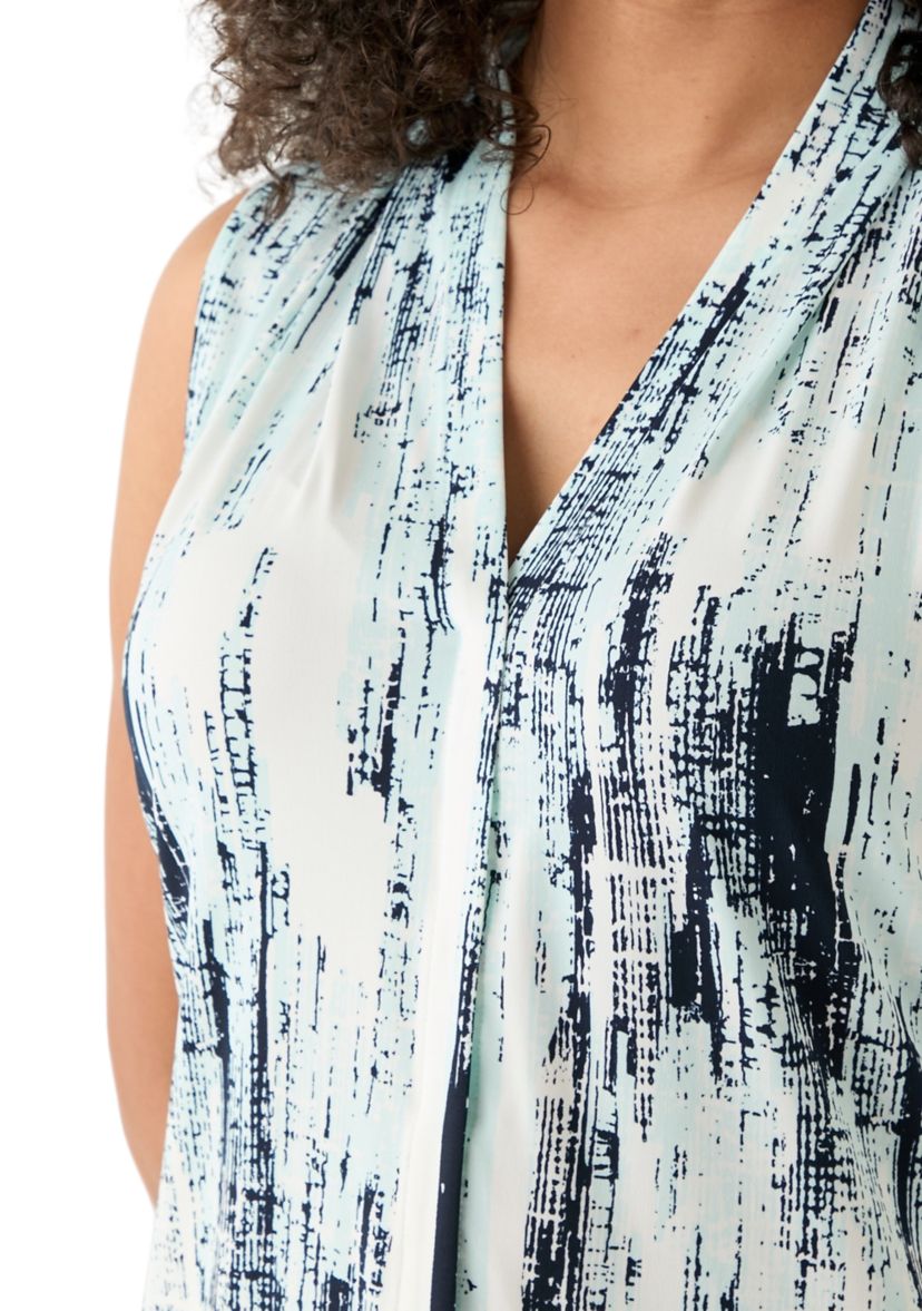 Womens Printed Sleeveless V-Neck Cami
