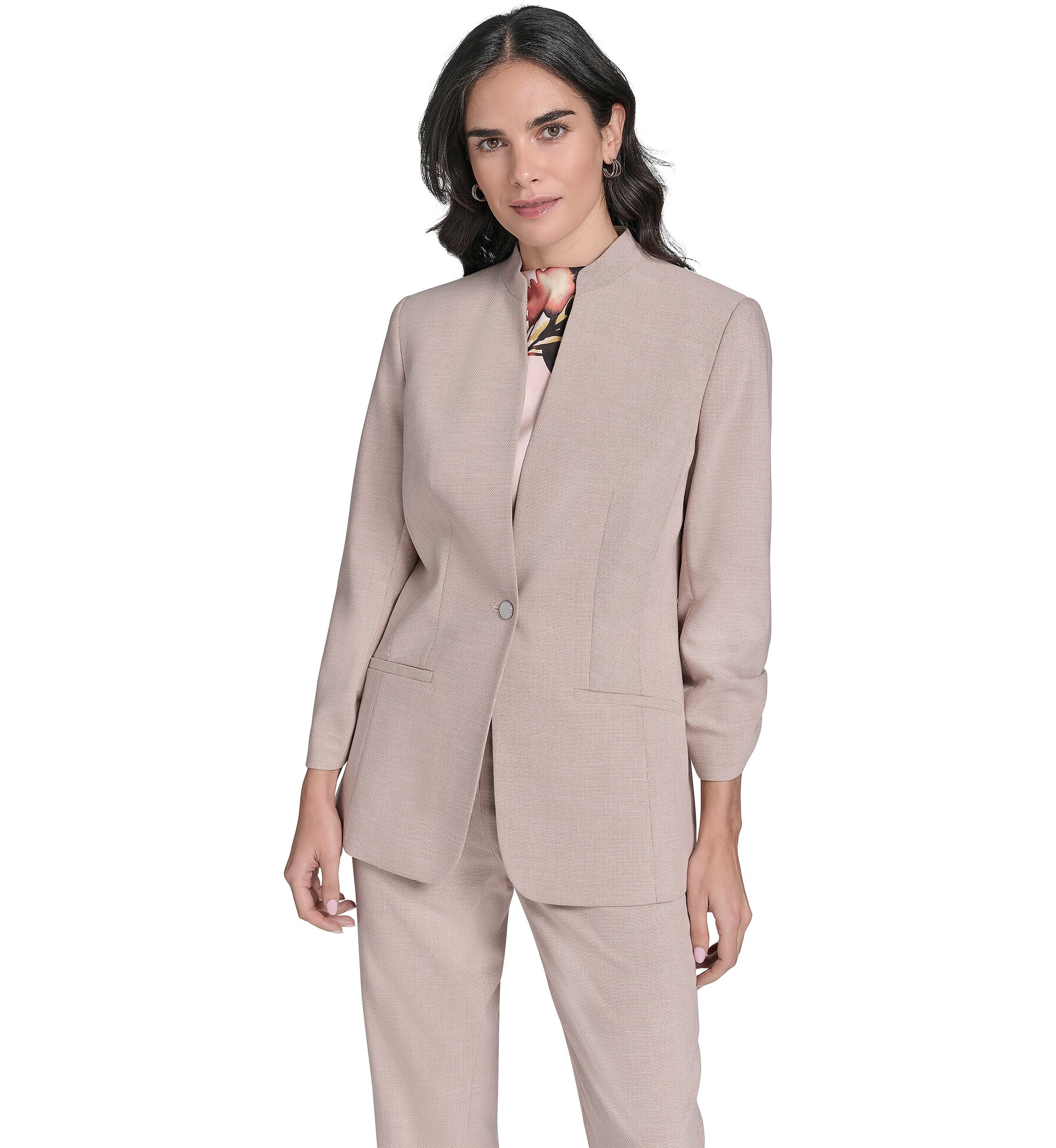 Womens Novelty 3/4 Sleeve One Button Jacket