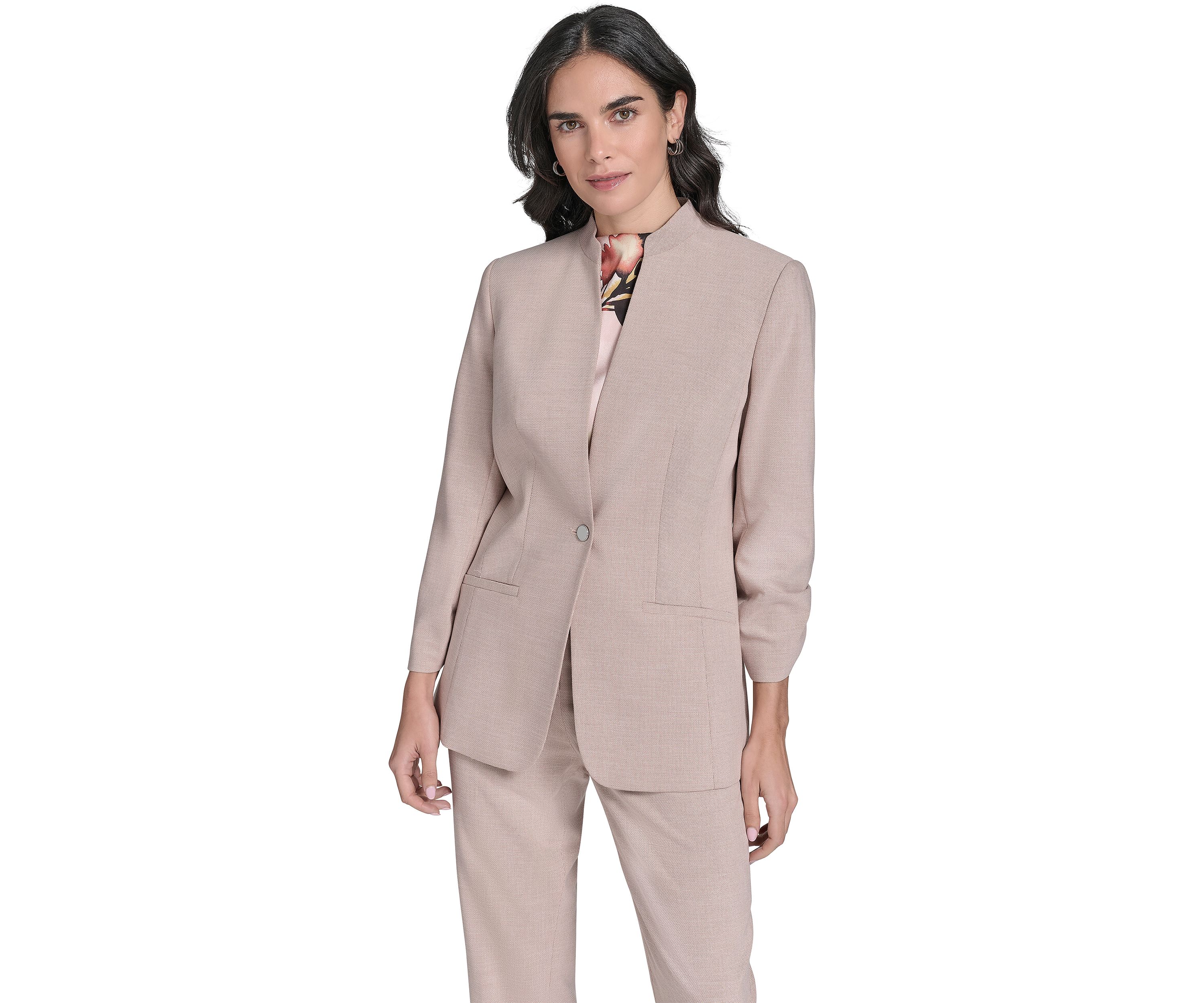 Womens Novelty 3/4 Sleeve One Button Jacket