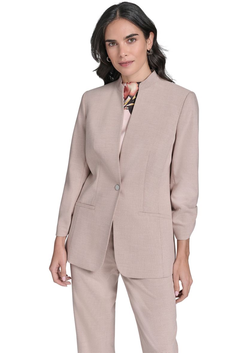 Womens Novelty 3/4 Sleeve One Button Jacket
