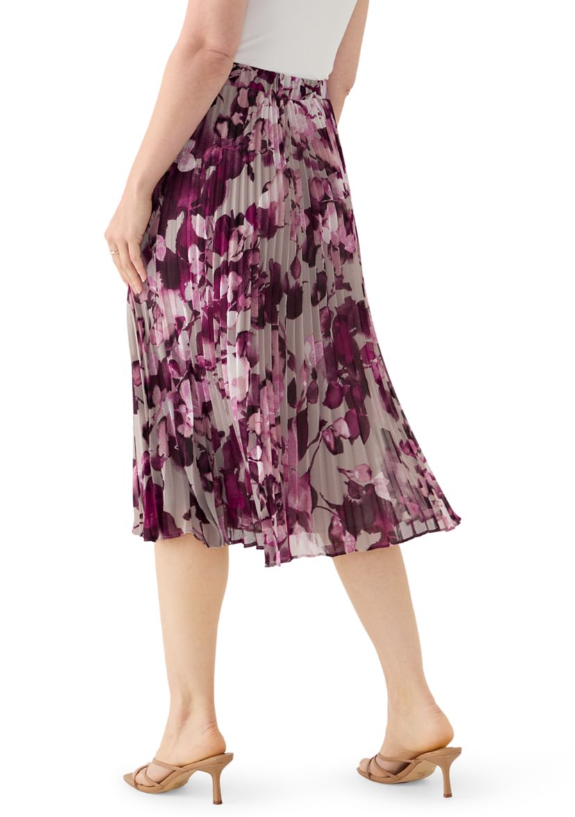 Womens Printed Midi Skirt